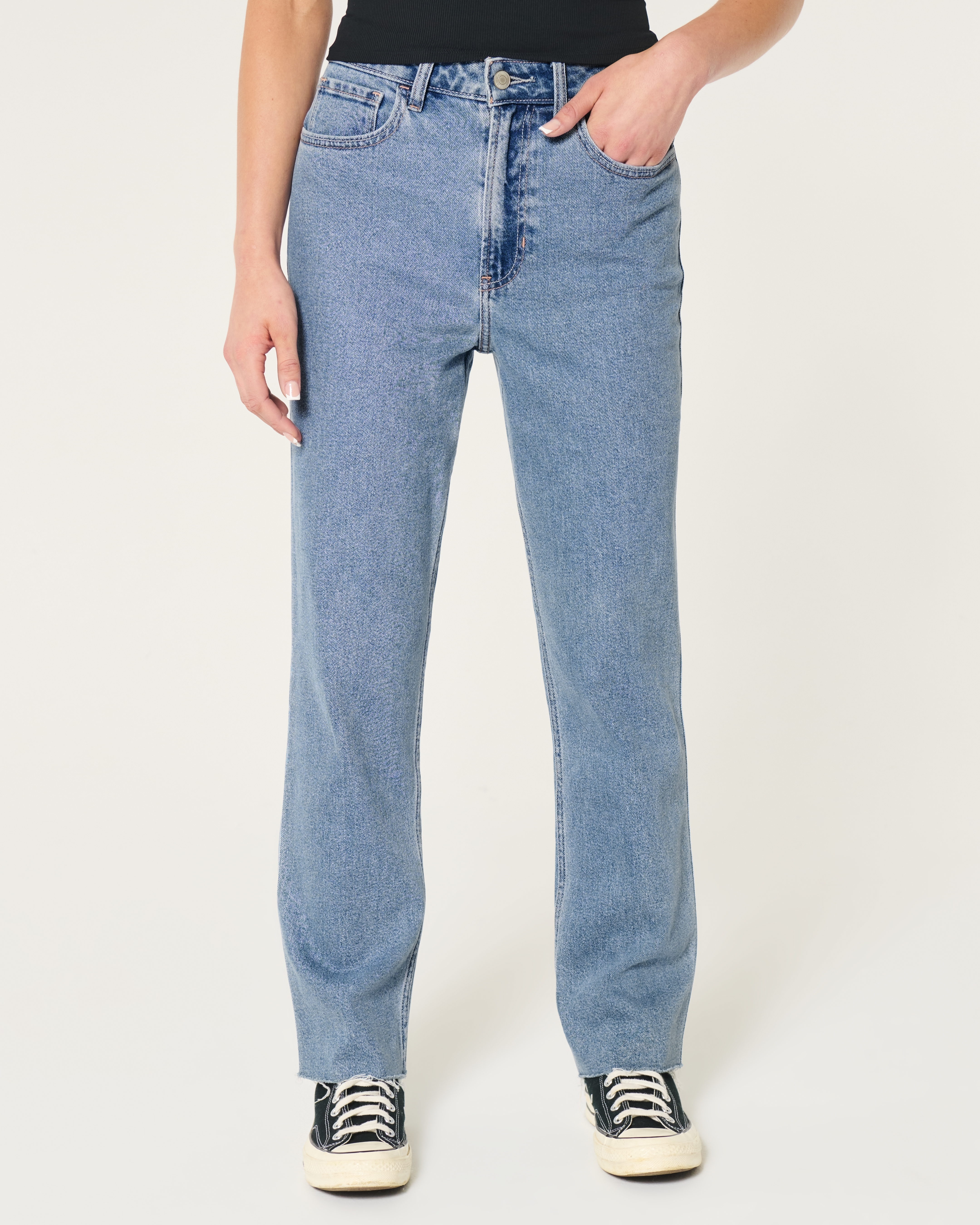 Ultra High-Rise Medium Wash 90s Straight Jeans