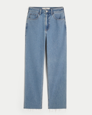 Hollister ストマー　10枚 Women's Ultra High-Rise Medium Wash 90s Straight Jeans