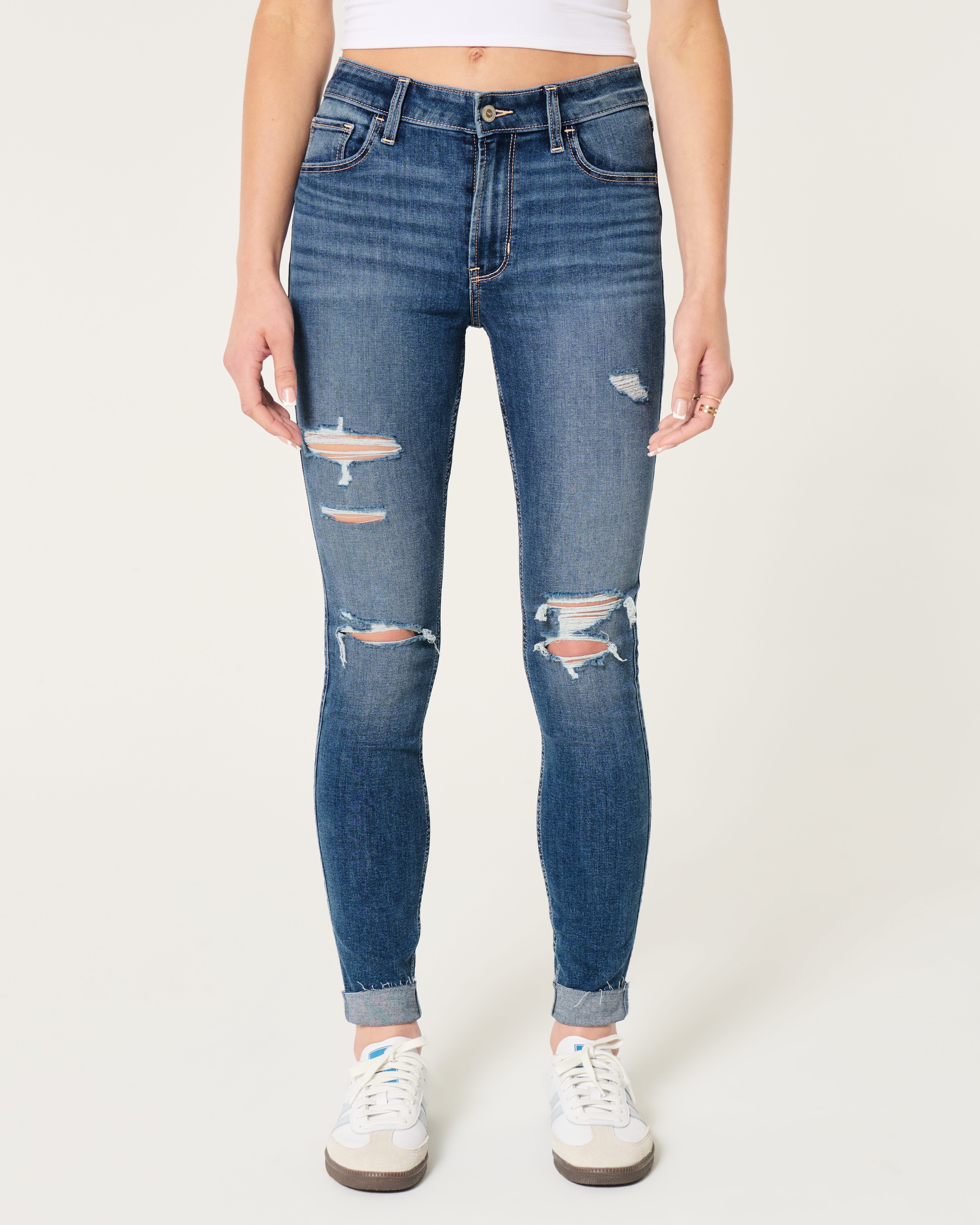 Hollister girls ripped jeans hotsell