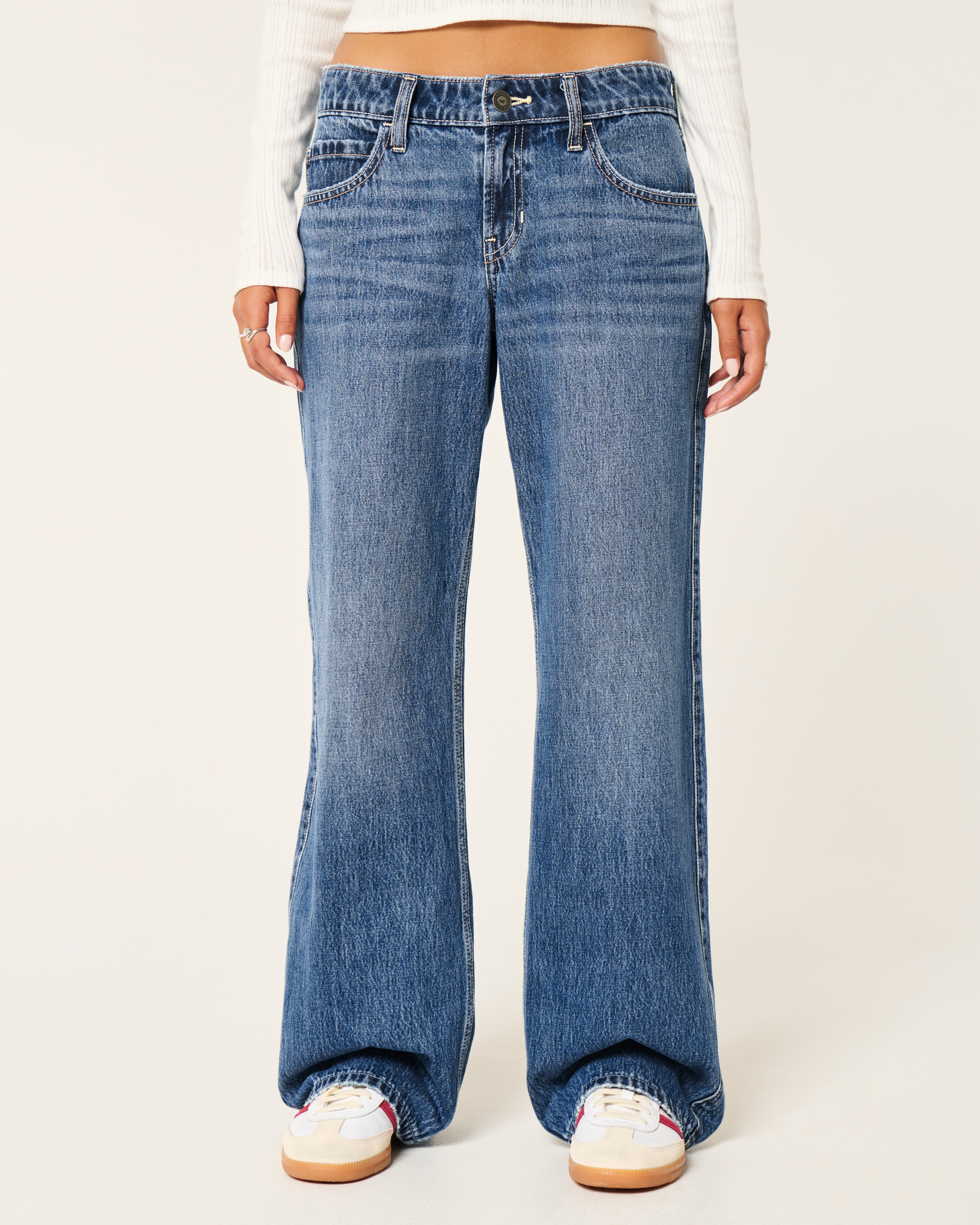Women's Low-Rise Dark Wash Baggy Jeans | Women's Bottoms Women's Low-Rise Dark Wash Baggy Jeans | Women's Bottoms