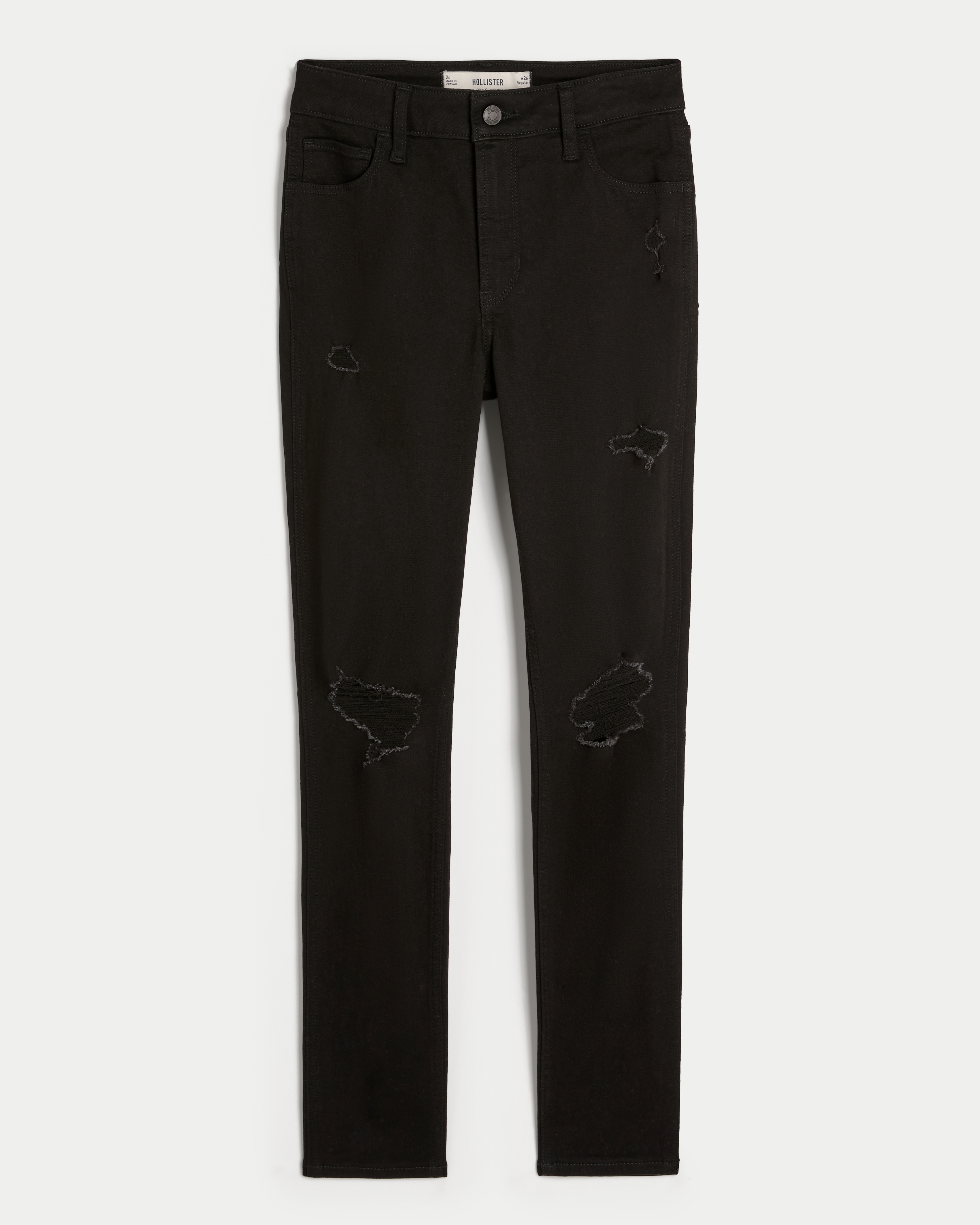 High-Rise Ripped Super Skinny Jeans