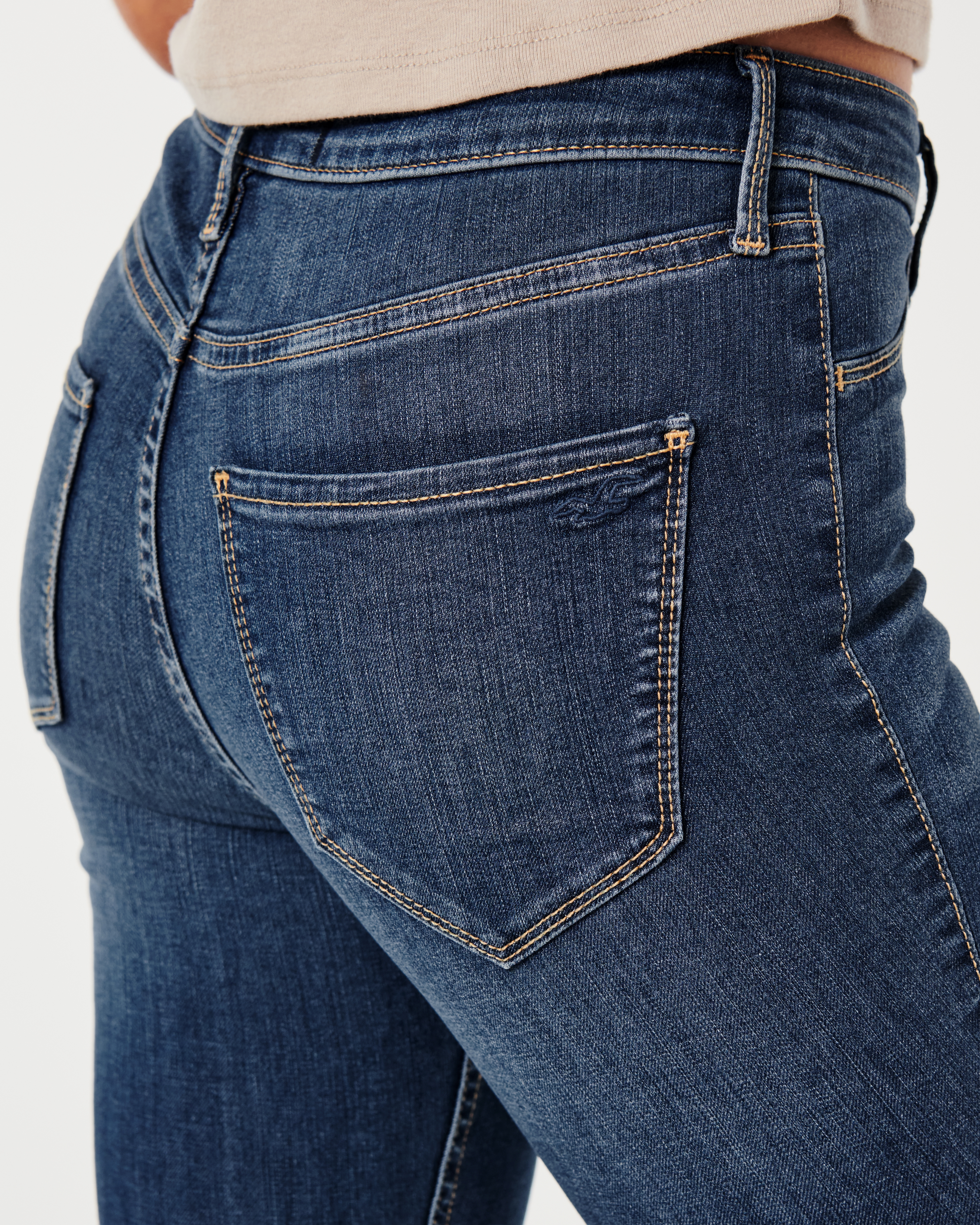 High-Rise Medium Wash Jean Leggings