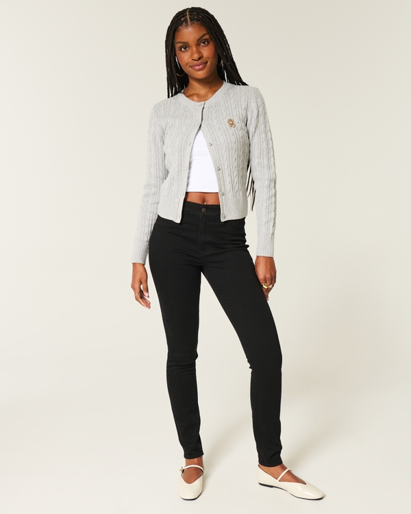 High-Rise Black Jean Leggings