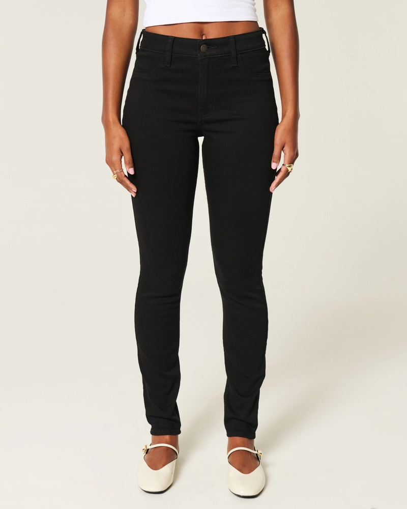 High-Rise Black Jean Leggings