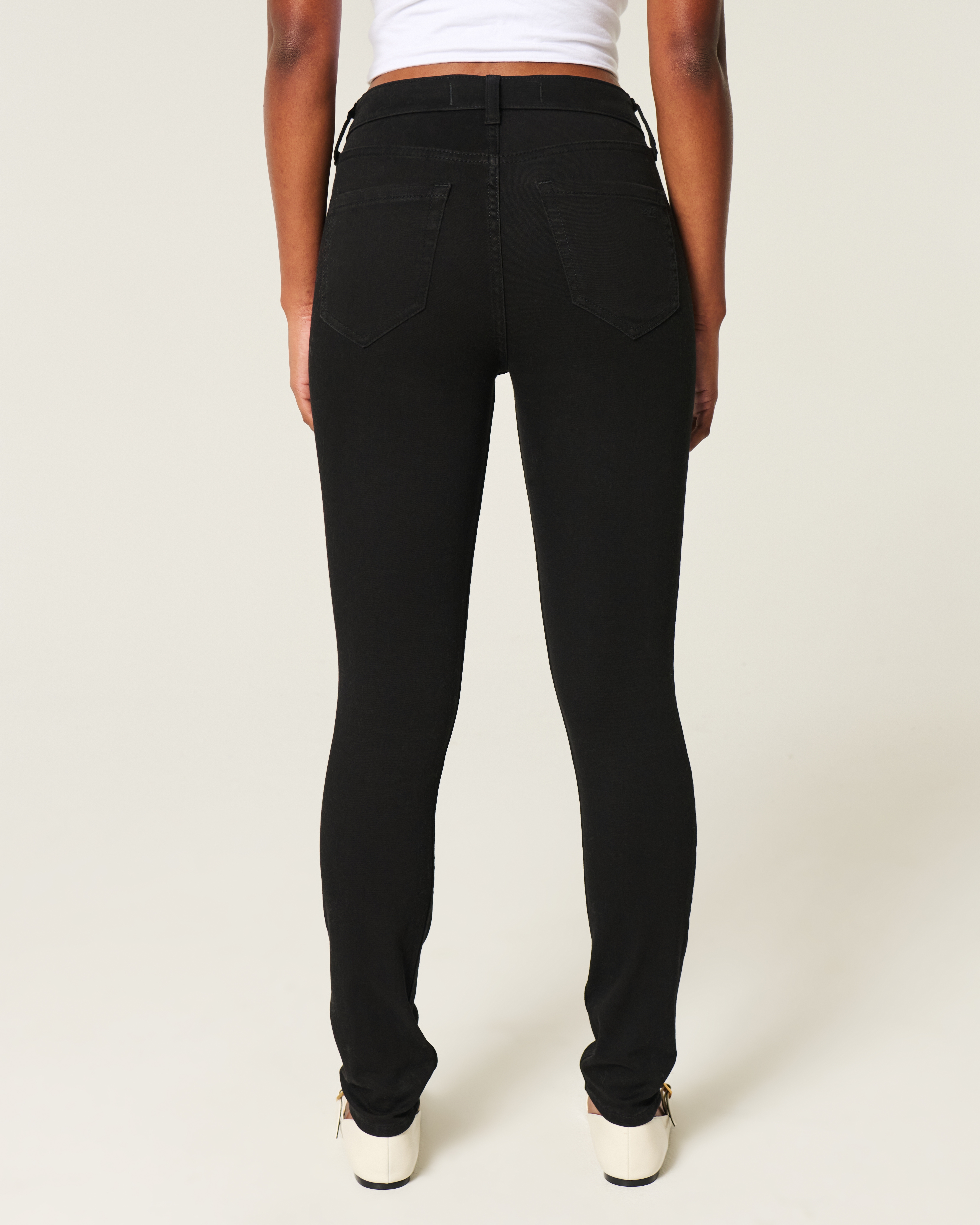 High-Rise Black Jean Leggings