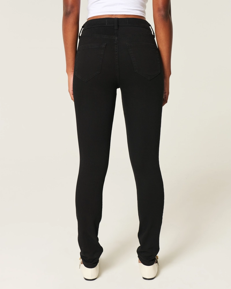 High-Rise Black Jean Leggings