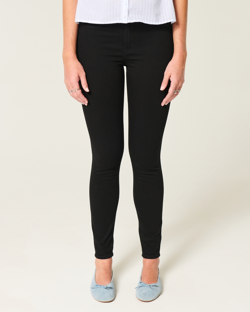 High-Rise Black Jean Leggings