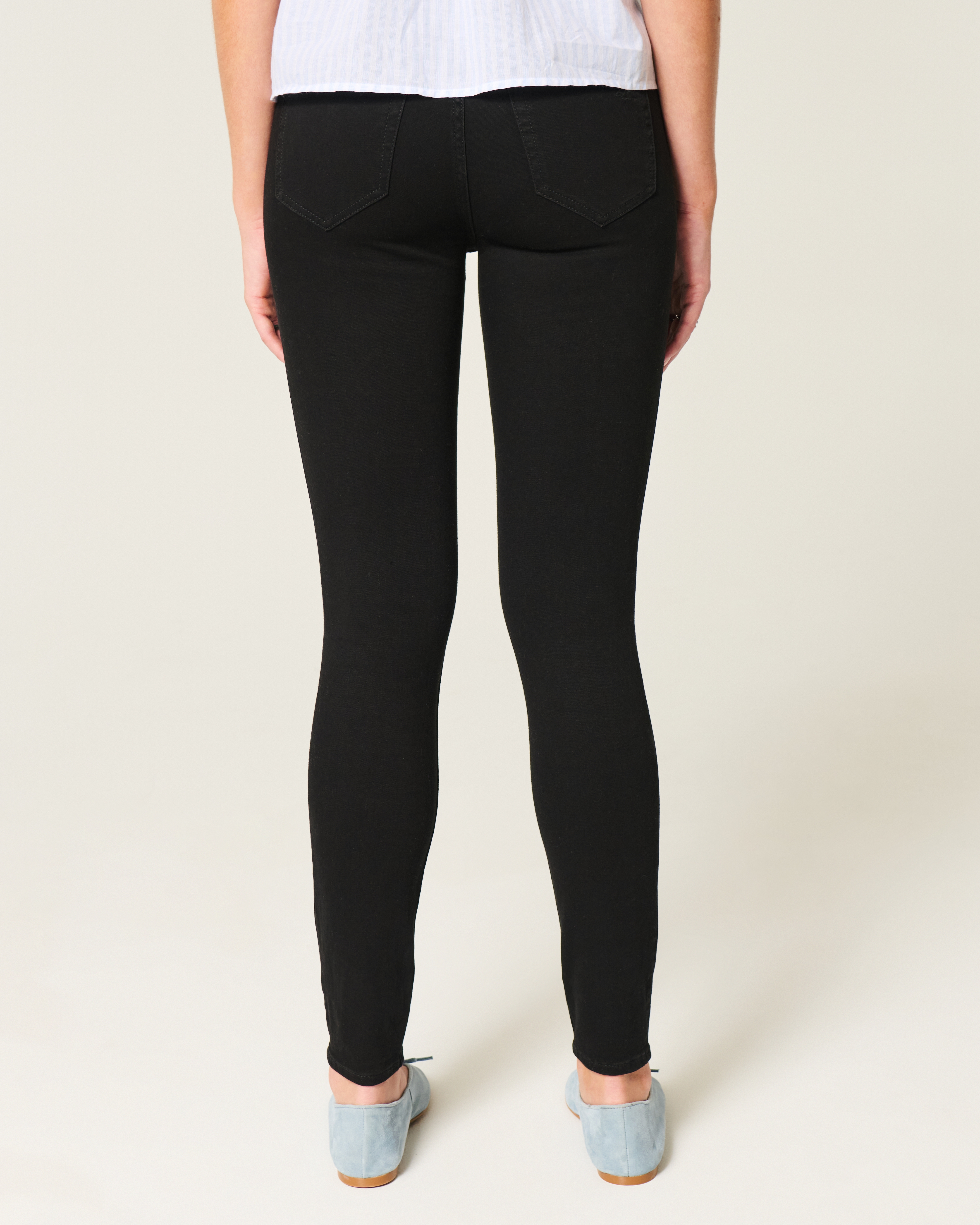 High-Rise Black Jean Leggings