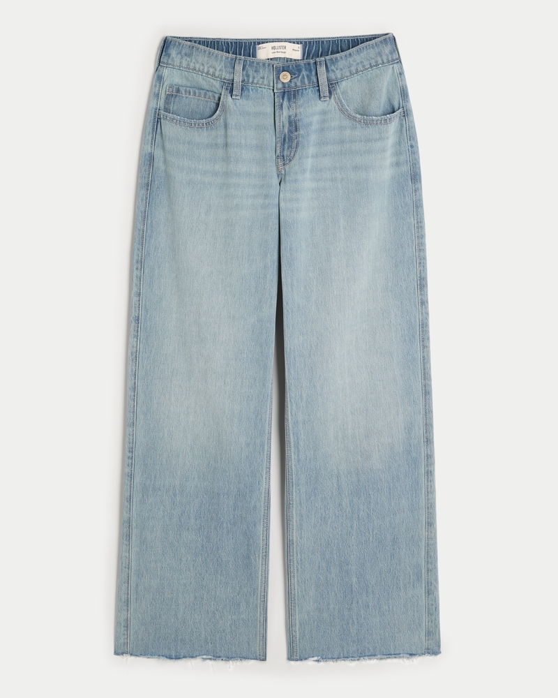 Low-Rise Light Wash Baggy Jeans