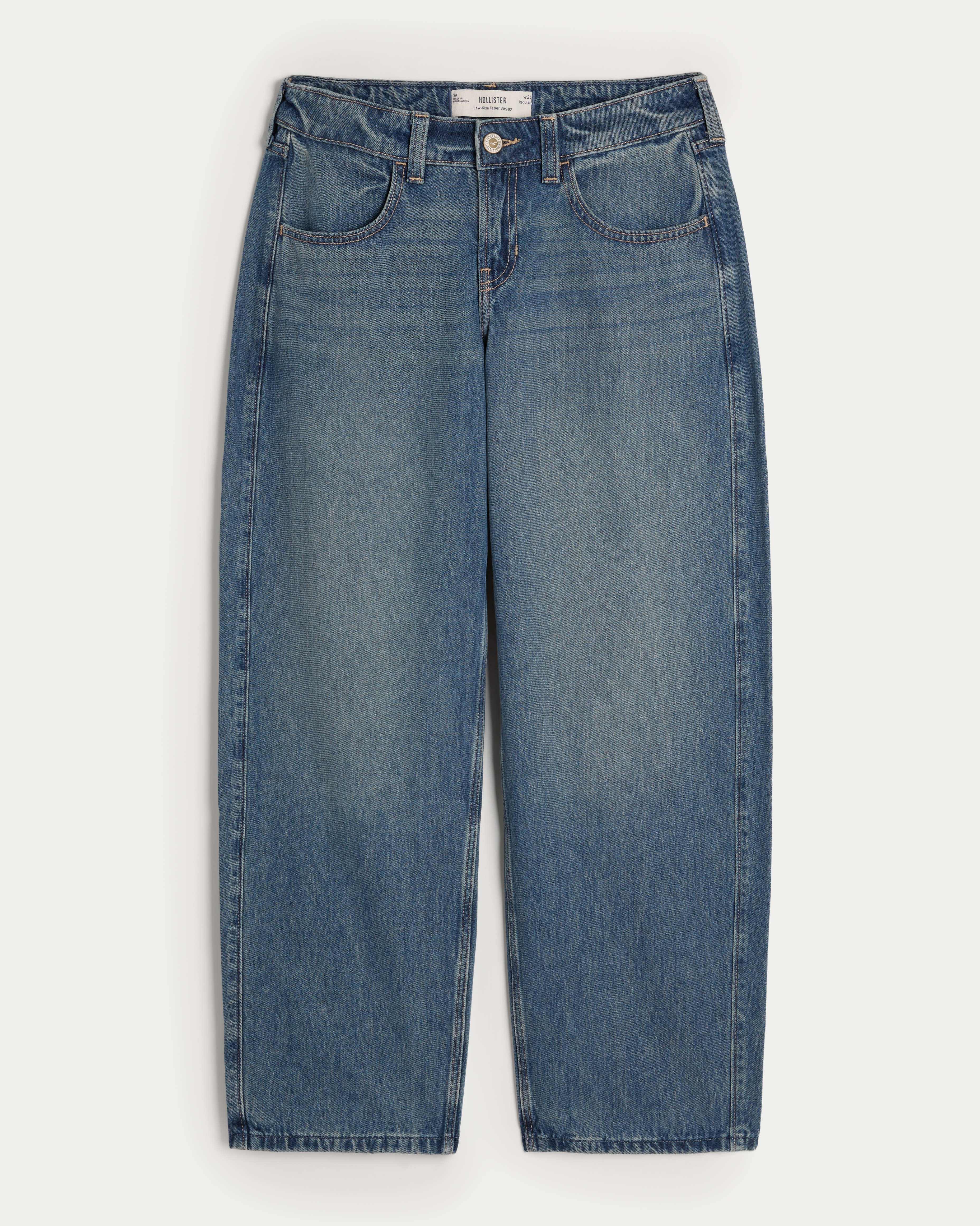 Low-Rise Tapered Baggy Jeans