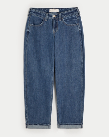 Denim Shorts Washed Black Jeans Hollister Loose Jeans Women's Low