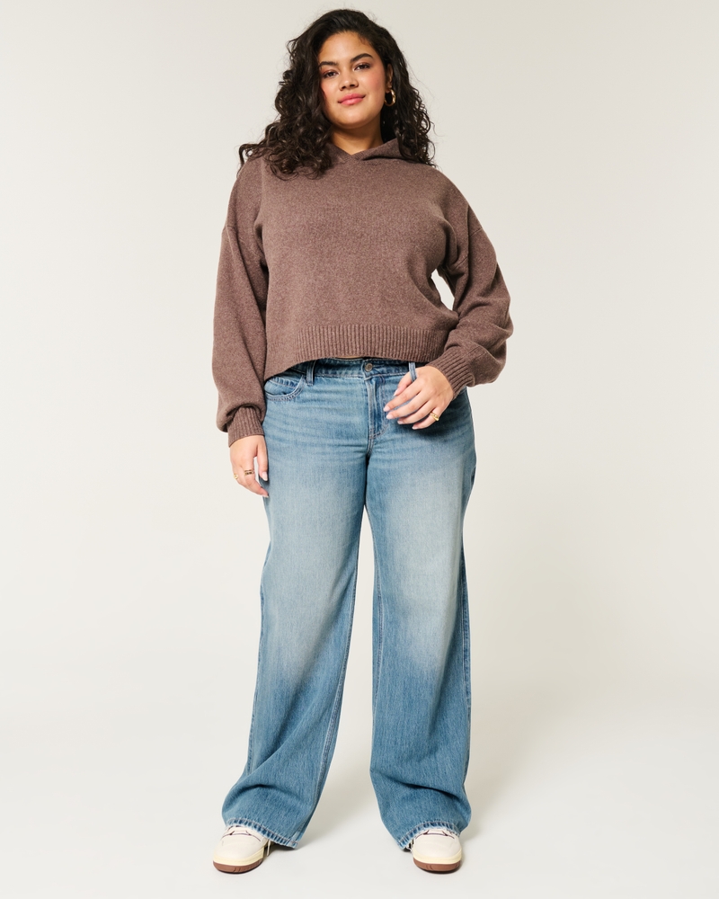 Women's Low Rise Medium Wash Baggy Jeans Women's Bottoms