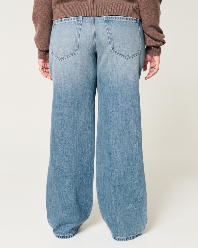 Low Rise Medium Wash Baggy Jeans