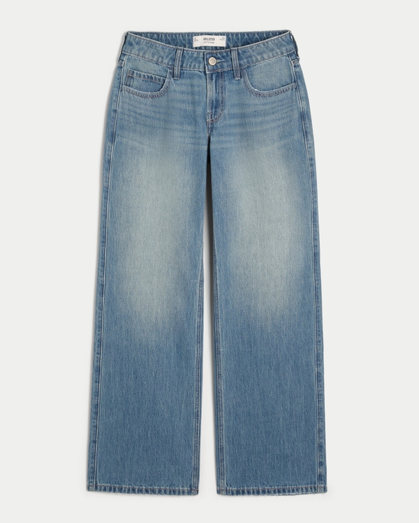 Low Rise Medium Wash Baggy Jeans, Medium view 1