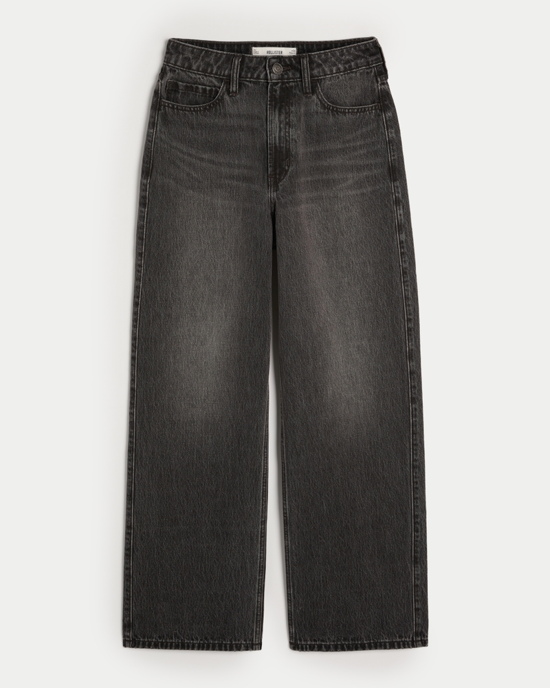 High waisted black jeans hollister on sale