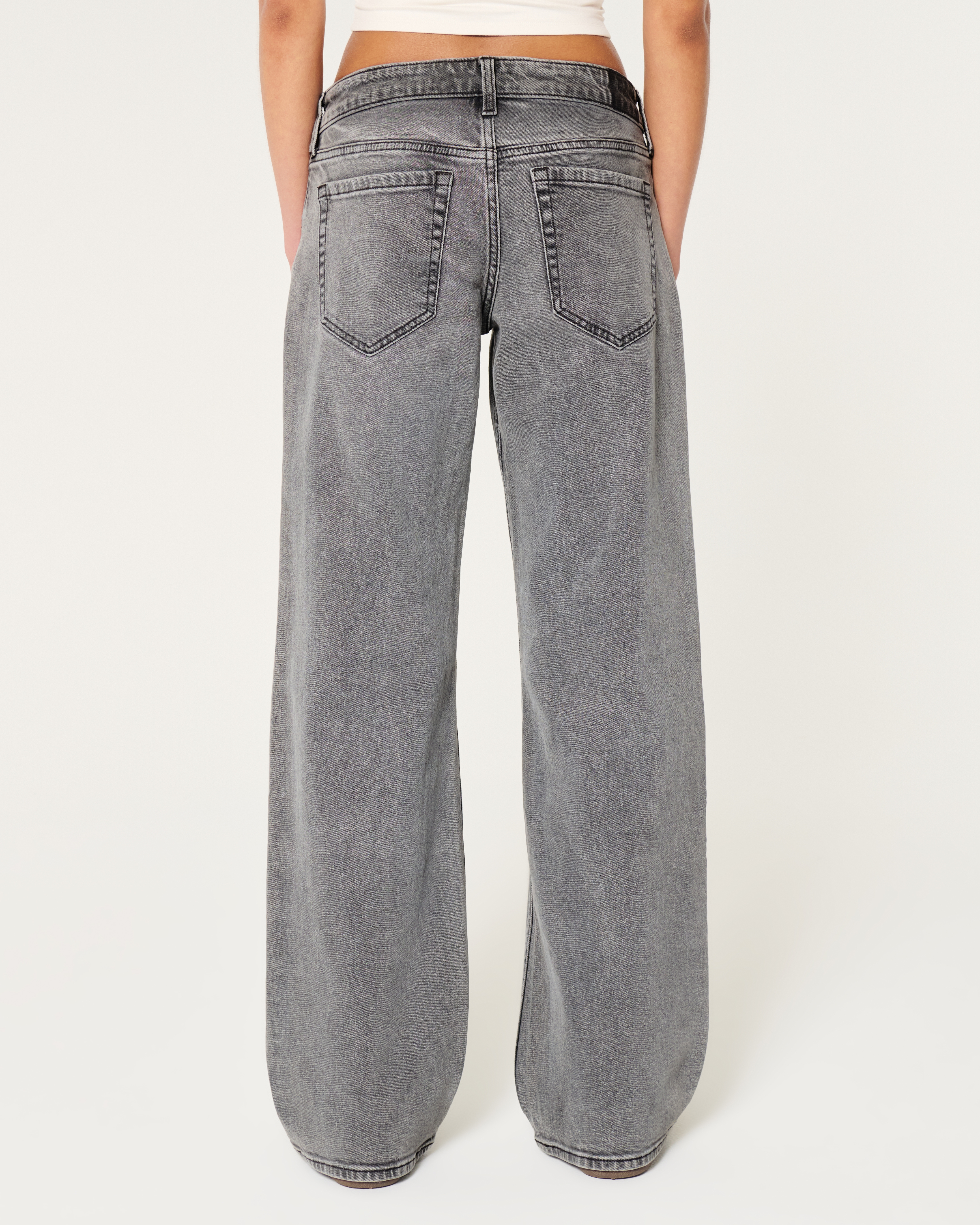 Hollister grey jeans best sale