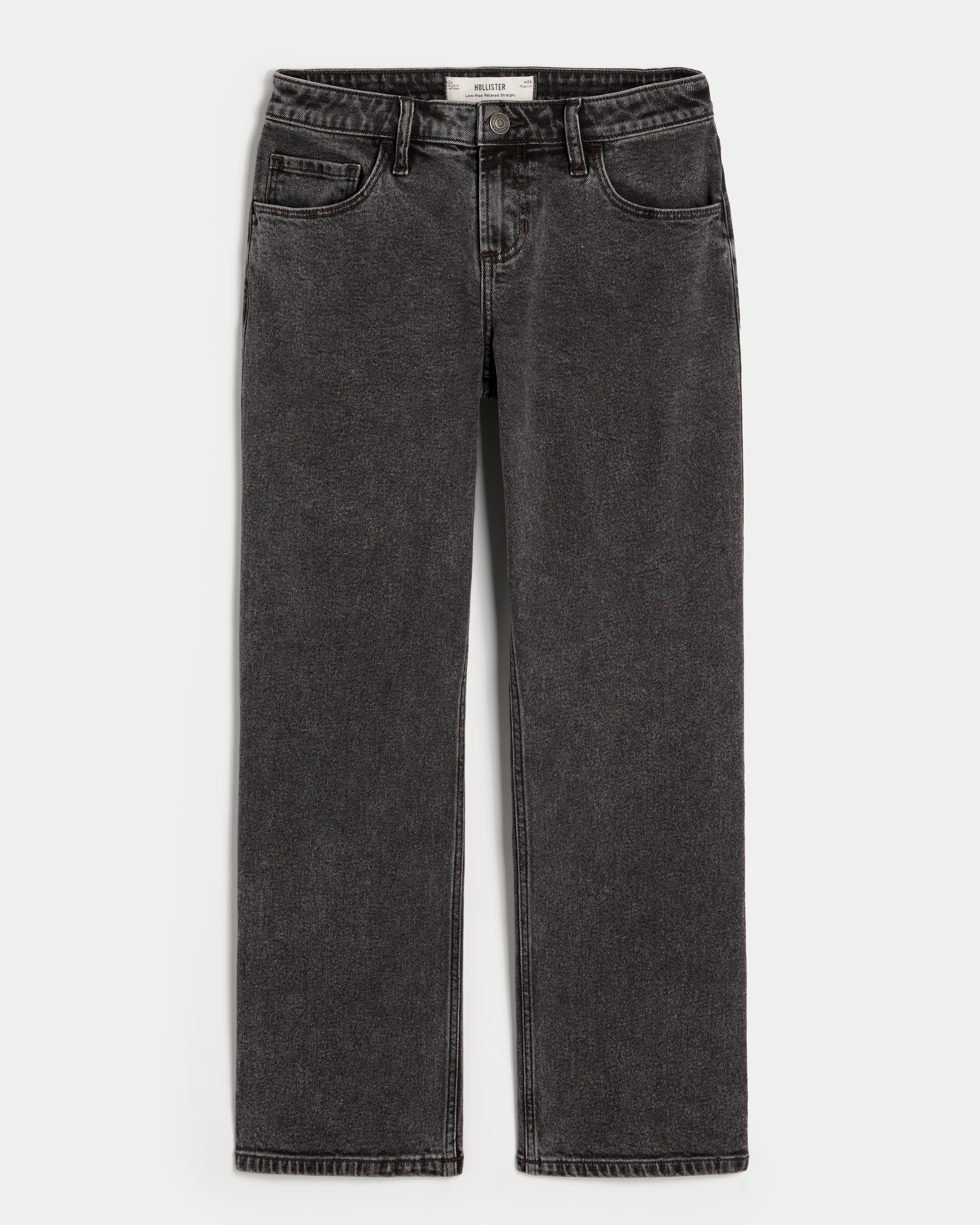 Low-Rise Relaxed Straight Jeans