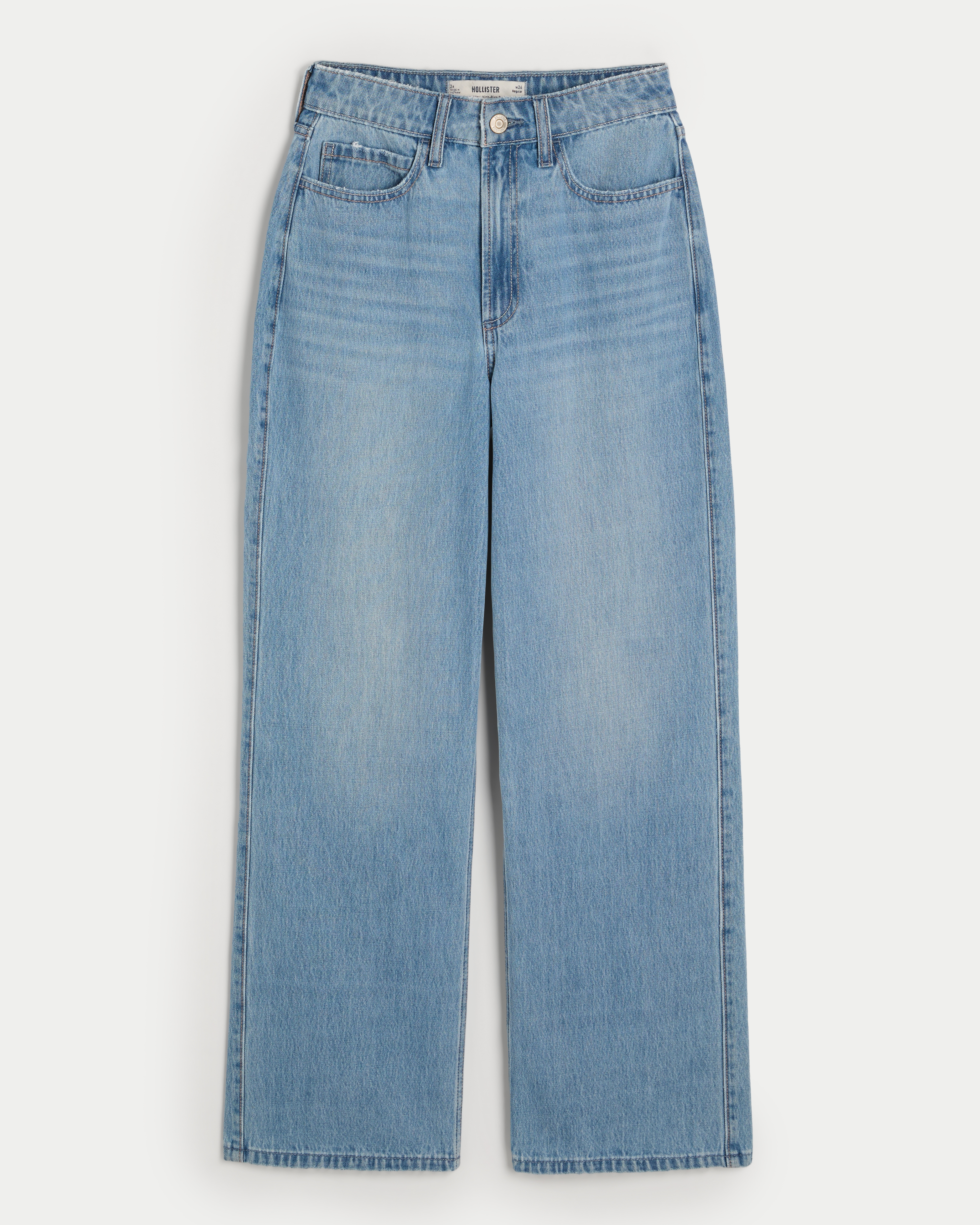 Curvy Ultra High-Rise Medium Wash Baggy Jeans