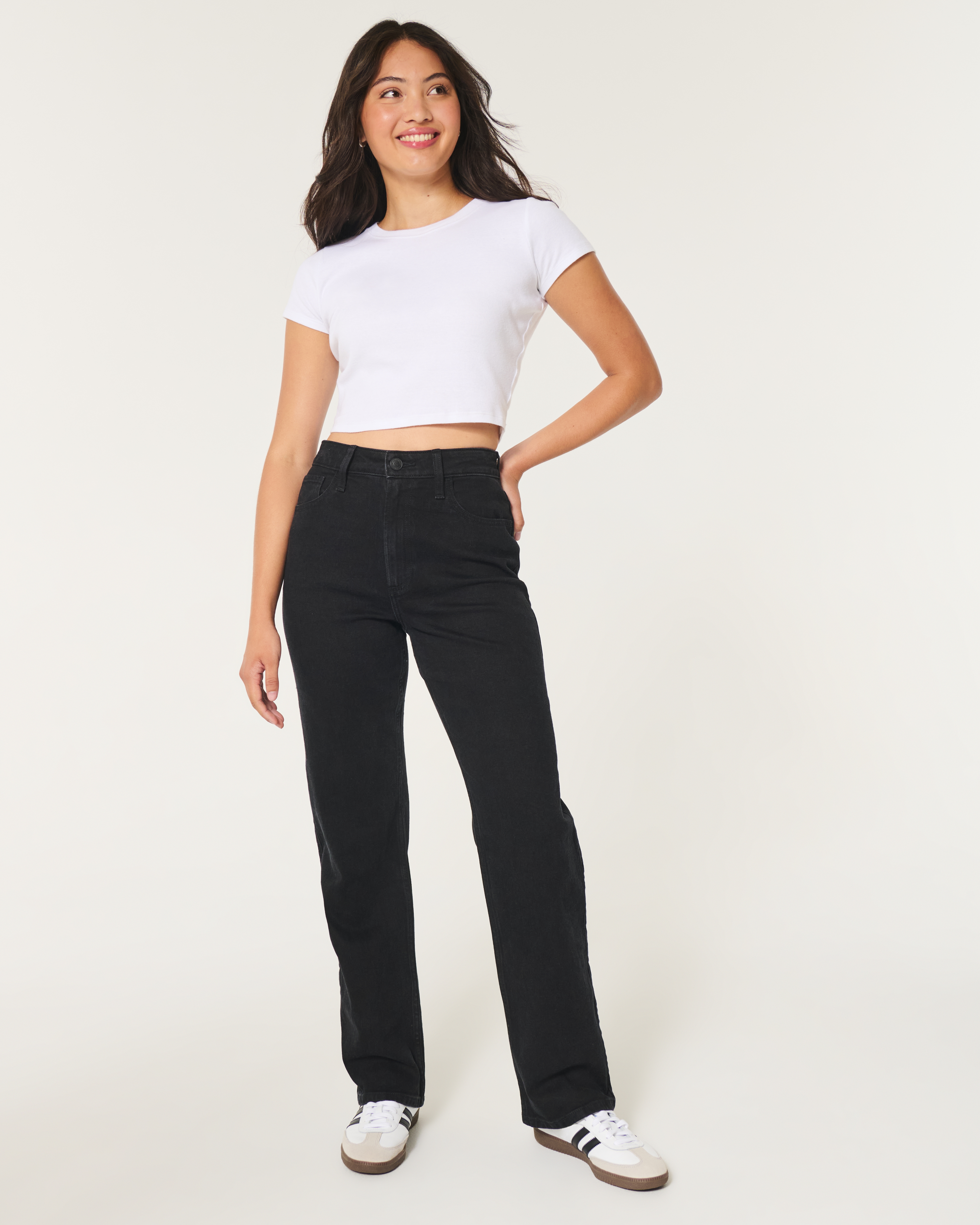 Curvy Ultra High-Rise Black Dad Jeans
