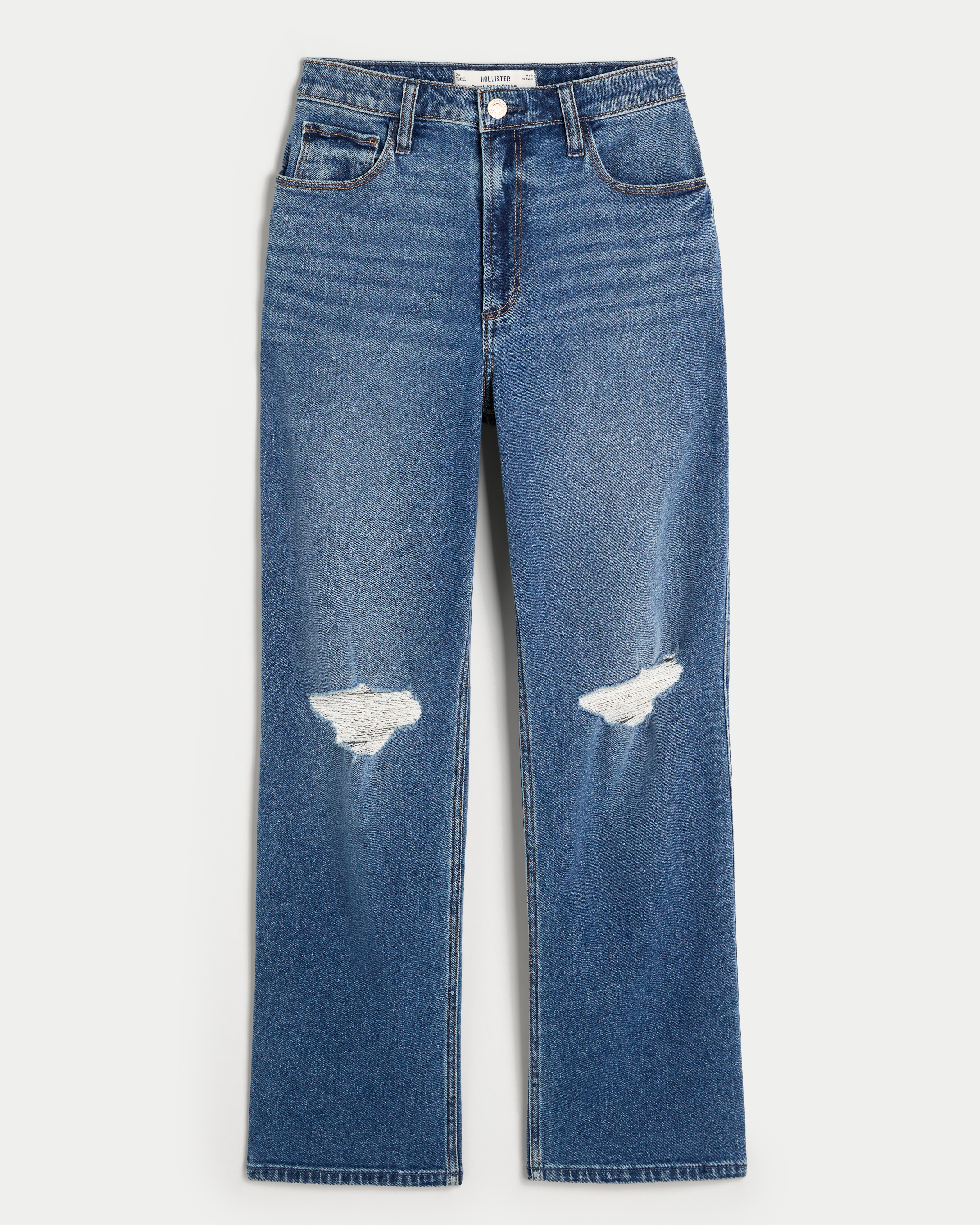 Curvy Ultra High-Rise Ripped Dad Jeans