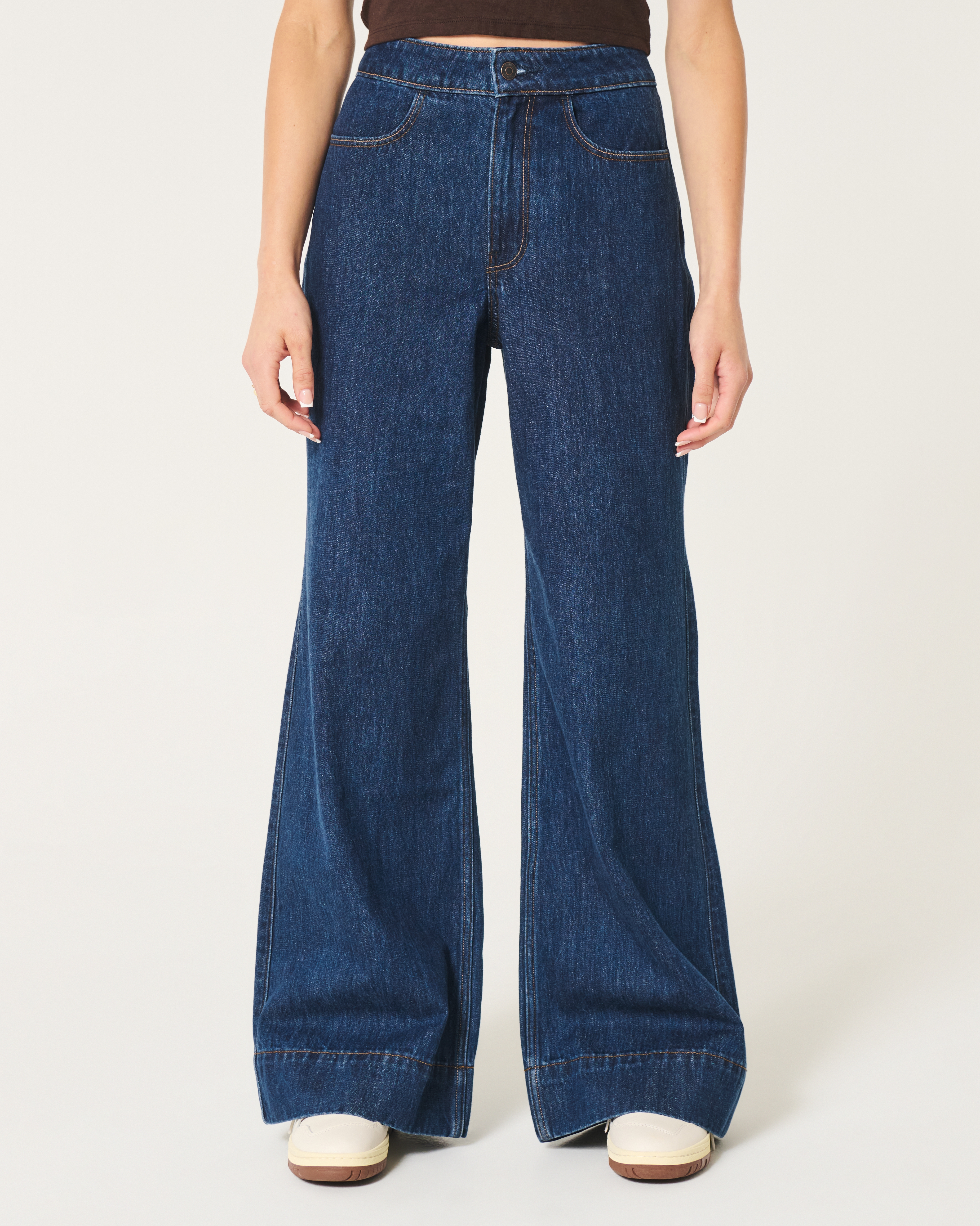 Women's Ultra High-Rise Dark Wash Wide-Leg Jeans | Women's