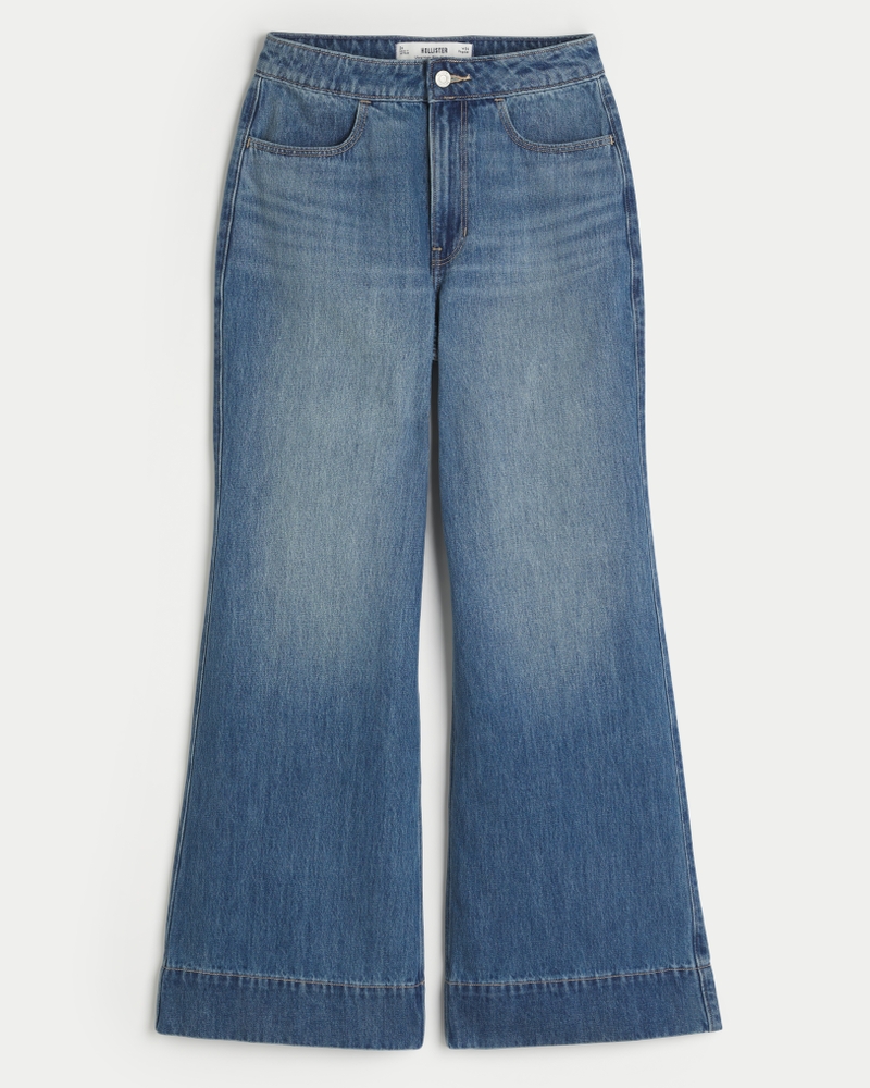 Hollister wide leg jeans discount