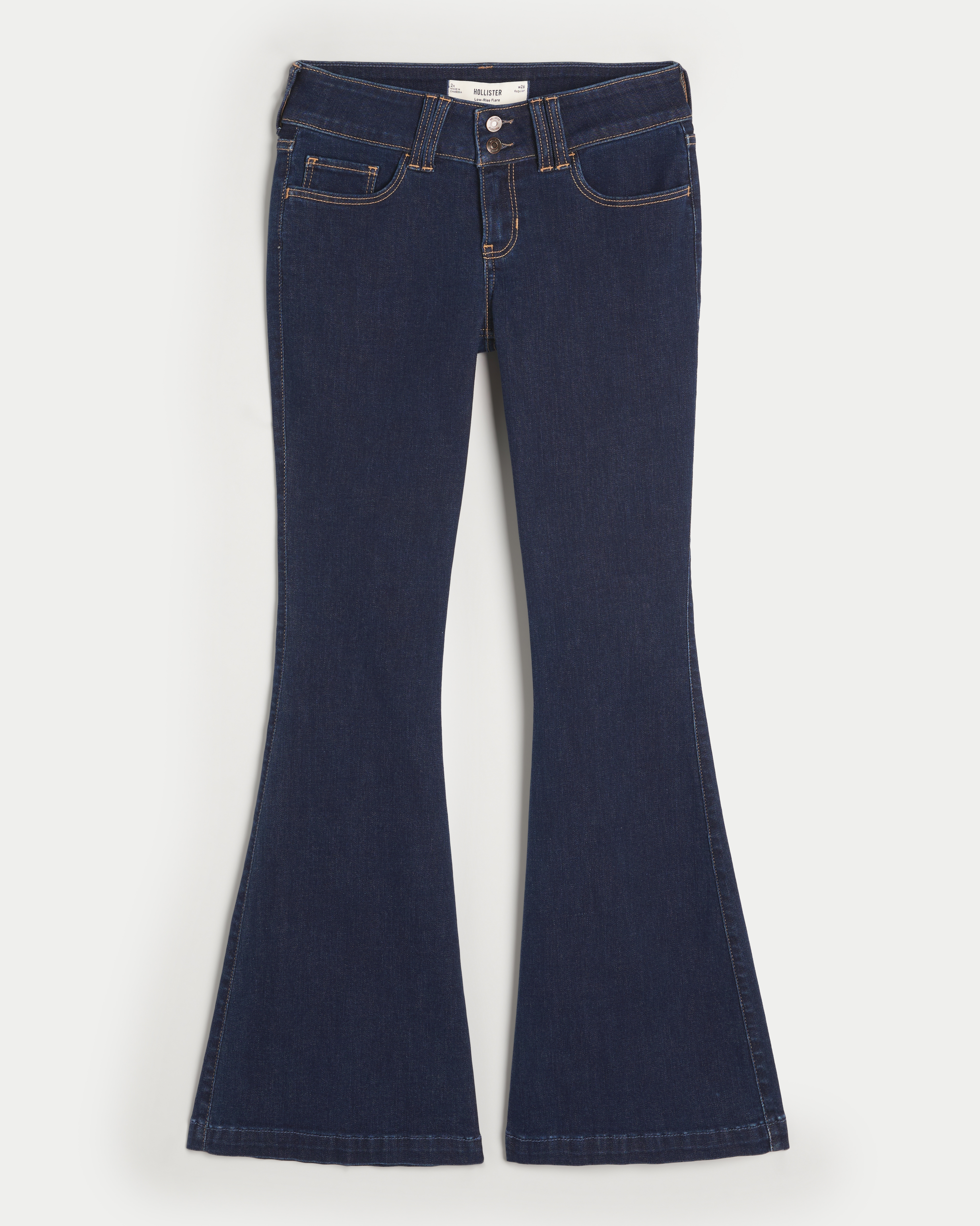 Low Rise Dark Wash Flare Jeans