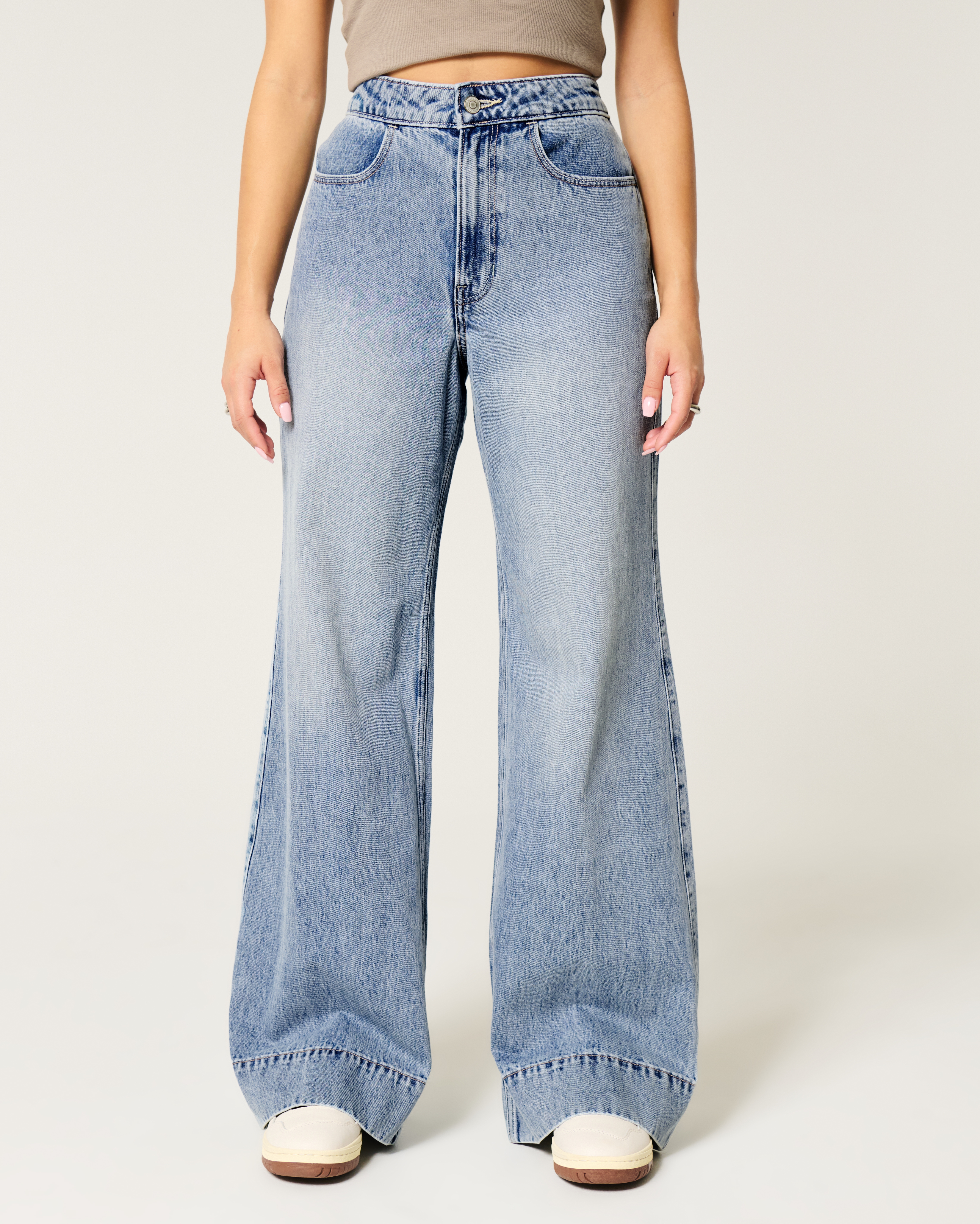[CKJ] Ultra High Rise Wide Tencel Rinse Wash Jeans ★人気★ Tencel Ultra High Rise Wide Leg Fit Jeans | Calvin Klein