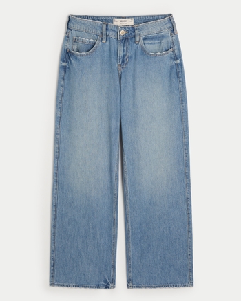 Women's LowRise Lightweight Medium Wash Baggy Jeans Women's Sale