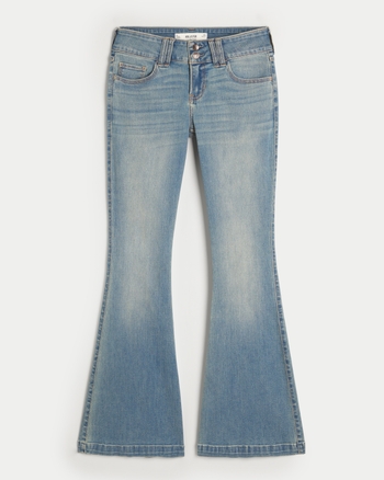 Women's LowRise Medium Wash Flare Jeans Women's Bottoms