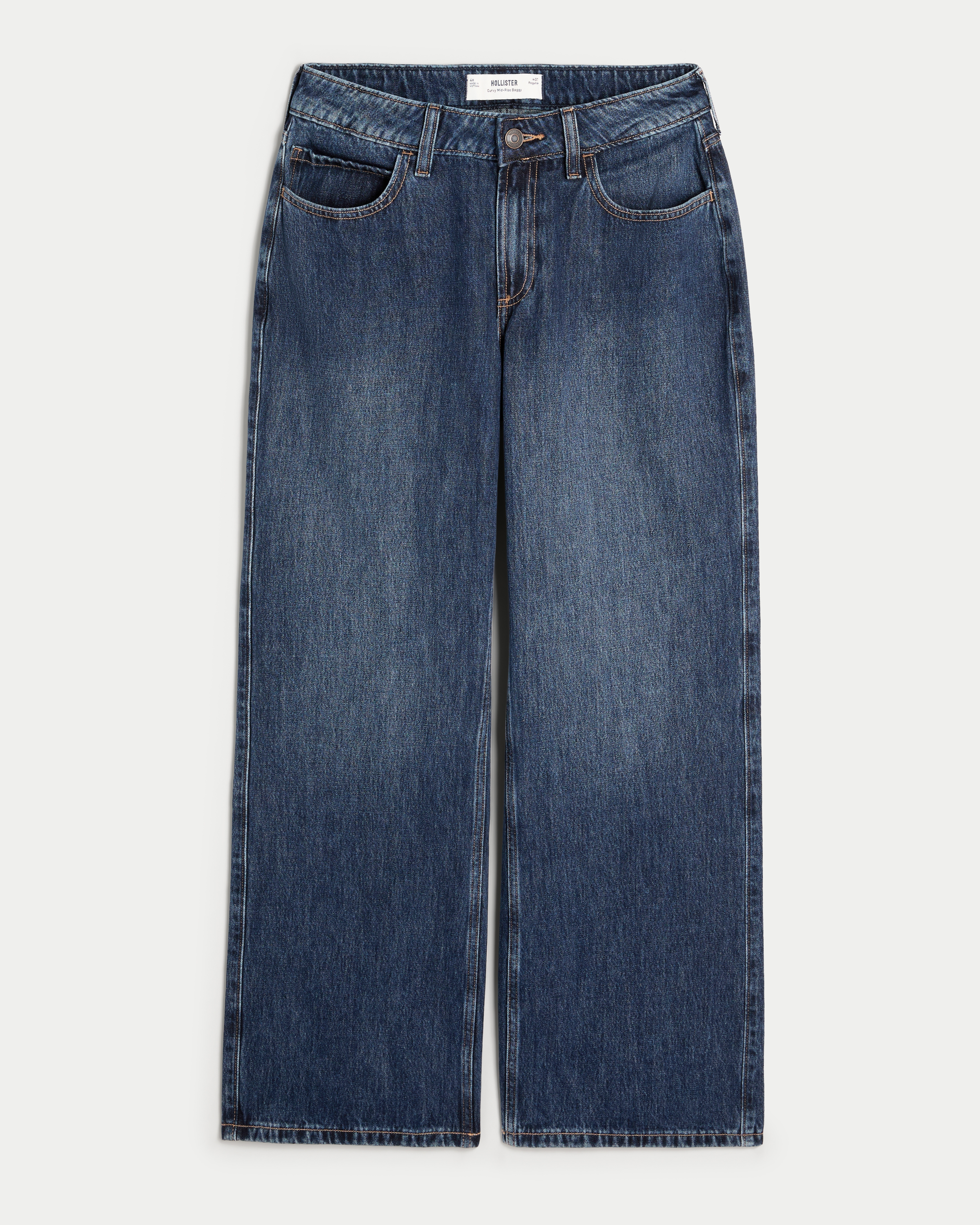 Curvy Mid-Rise Baggy Jeans