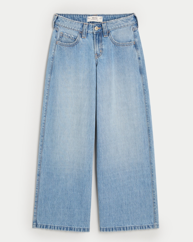 Low-Rise Medium Wash Super Baggy Jeans