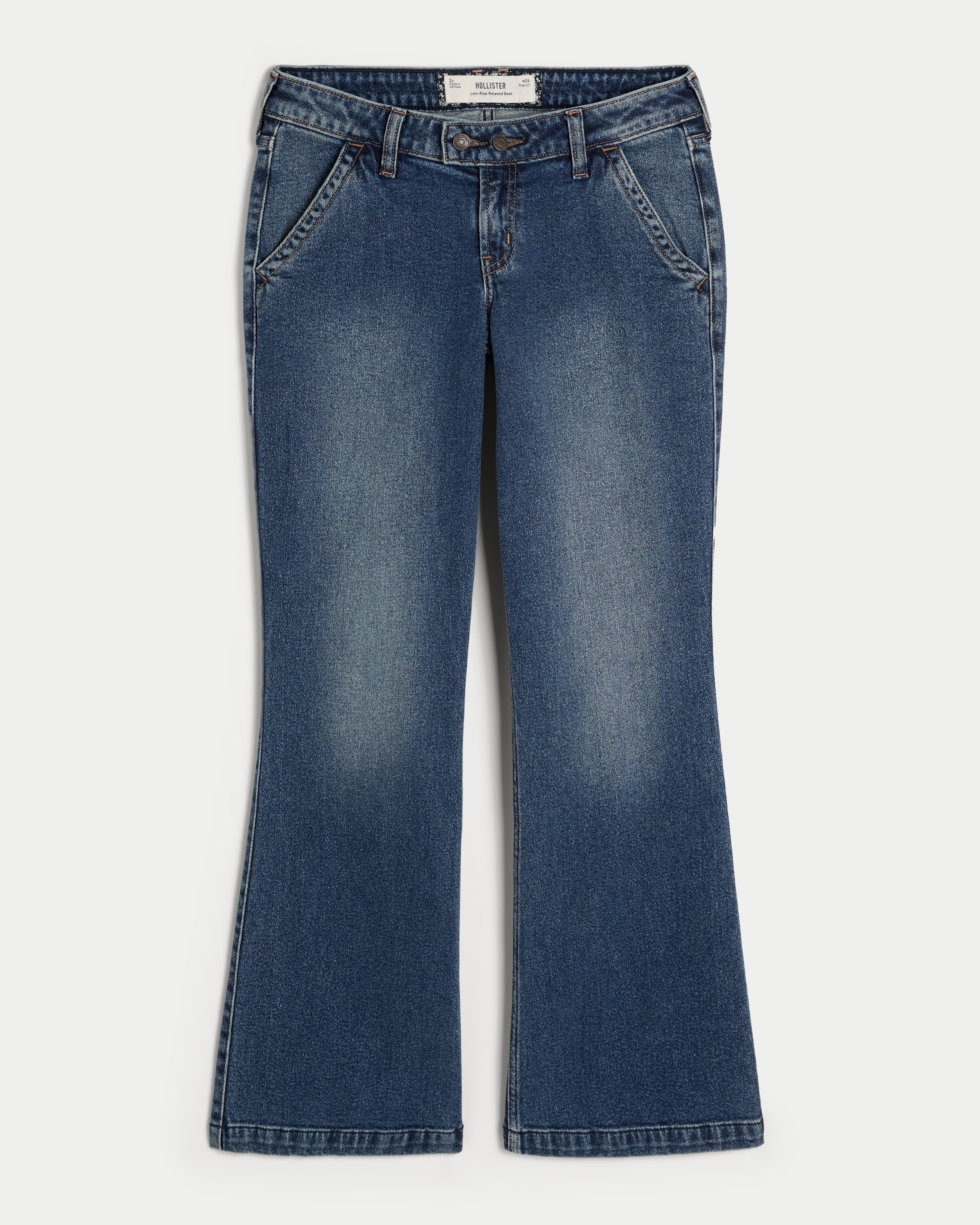 Dark wash jeans hollister online