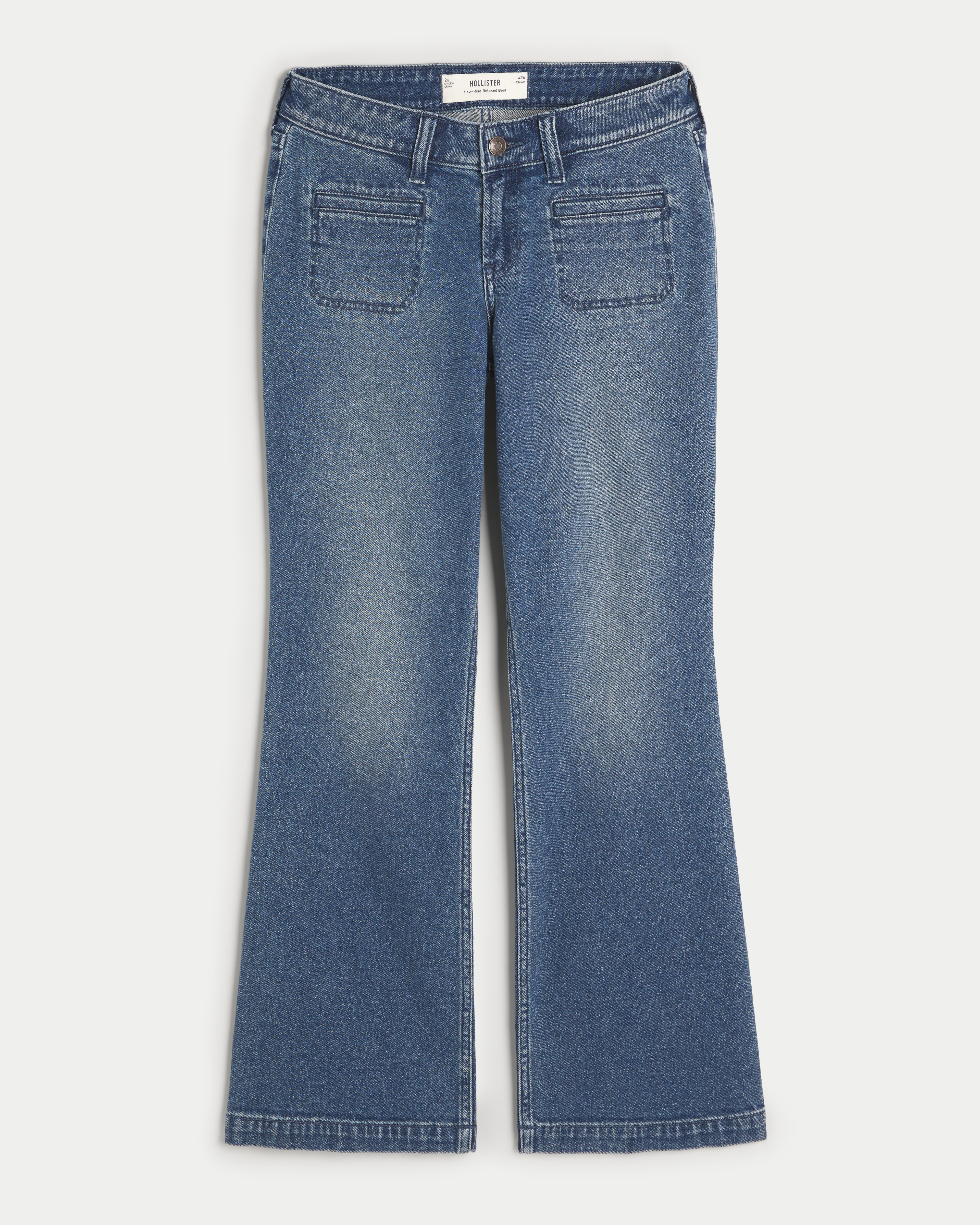 Low-Rise  Medium Wash Relaxed Boot Jeans