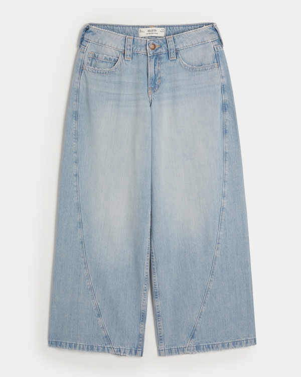 Low Rise Super Baggy-Jeans in heller Waschung, Hell view 1