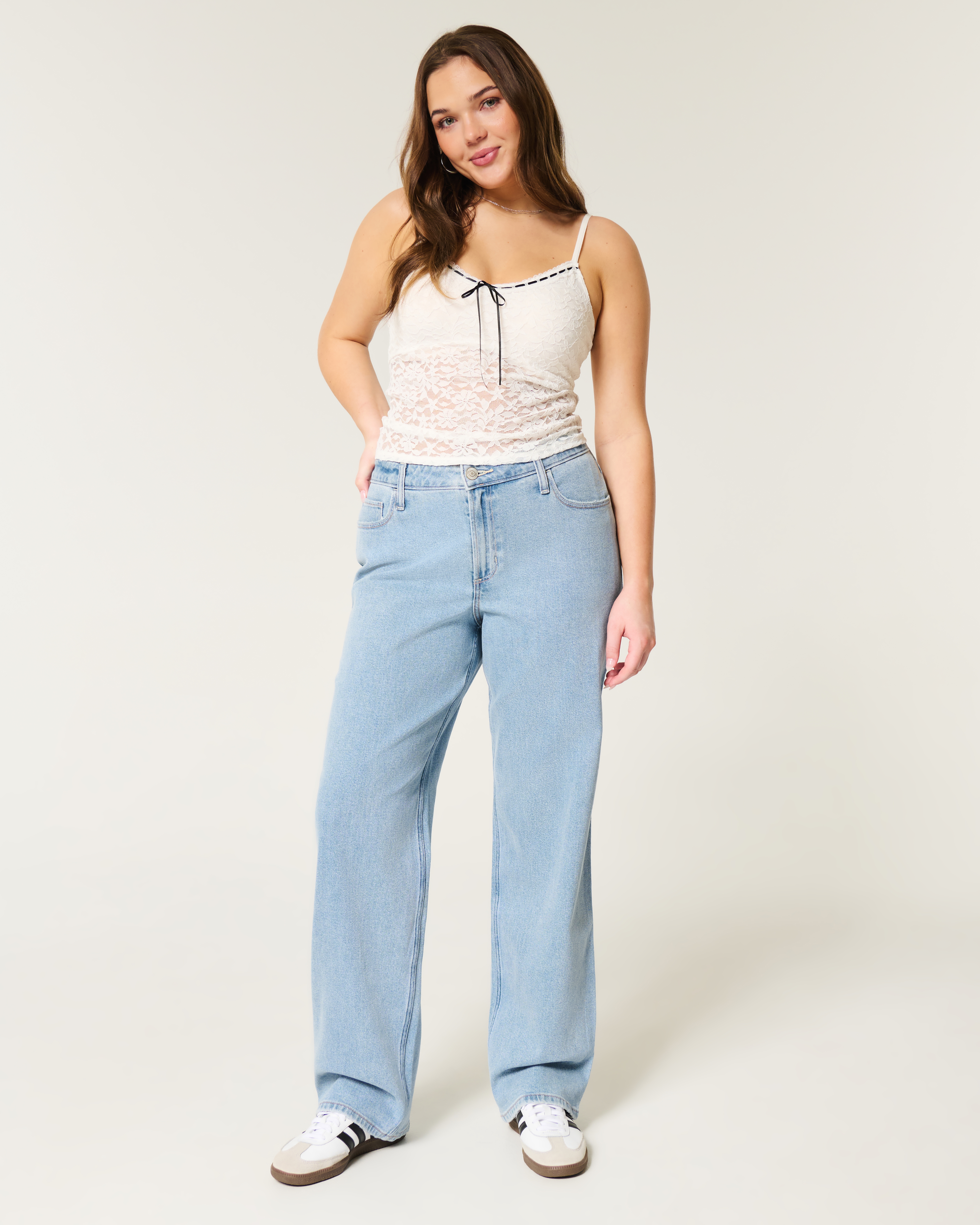 High-Rise Medium Wash Dad Jeans