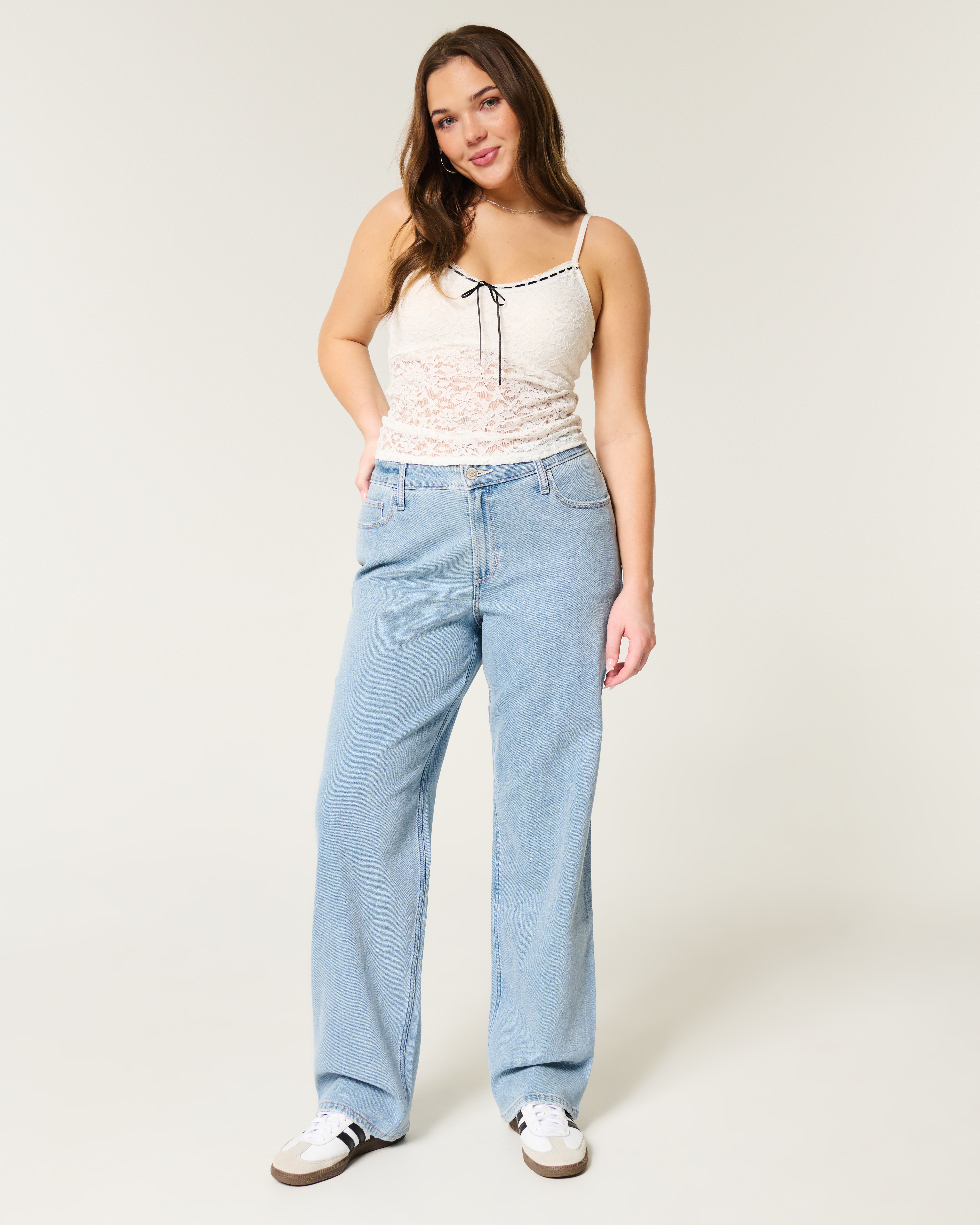 High-Rise Medium Wash Dad Jeans