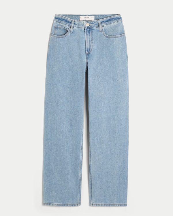 High-Rise Medium Wash Dad Jeans, Medium view 1