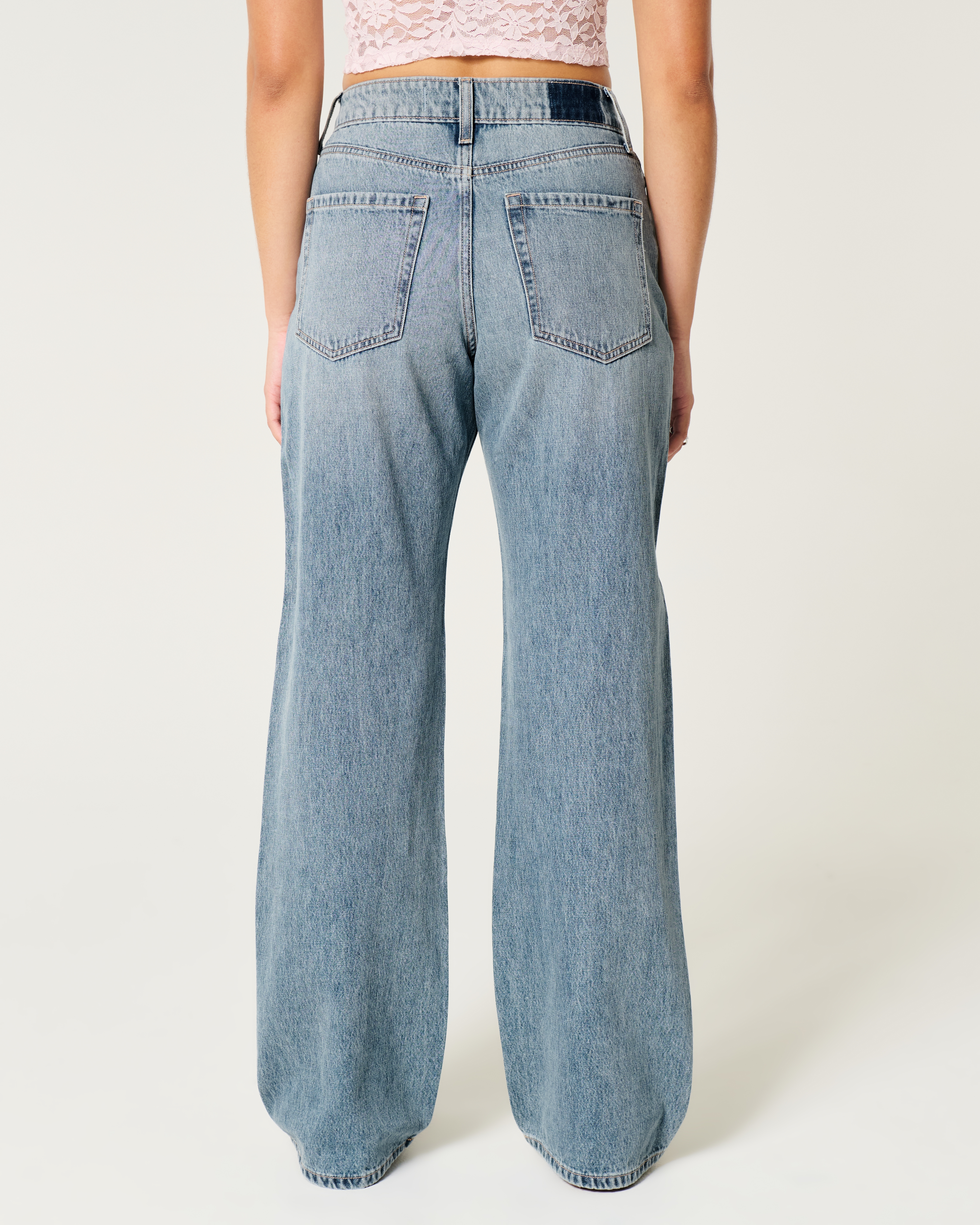 Curvy High-Rise Medium Wash Baggy Jeans
