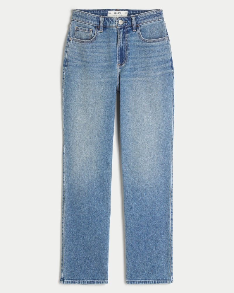 Women s Curvy High Rise Medium Wash Straight Jeans in Medium Wash Size 18 S 19 S 34W from Hollister