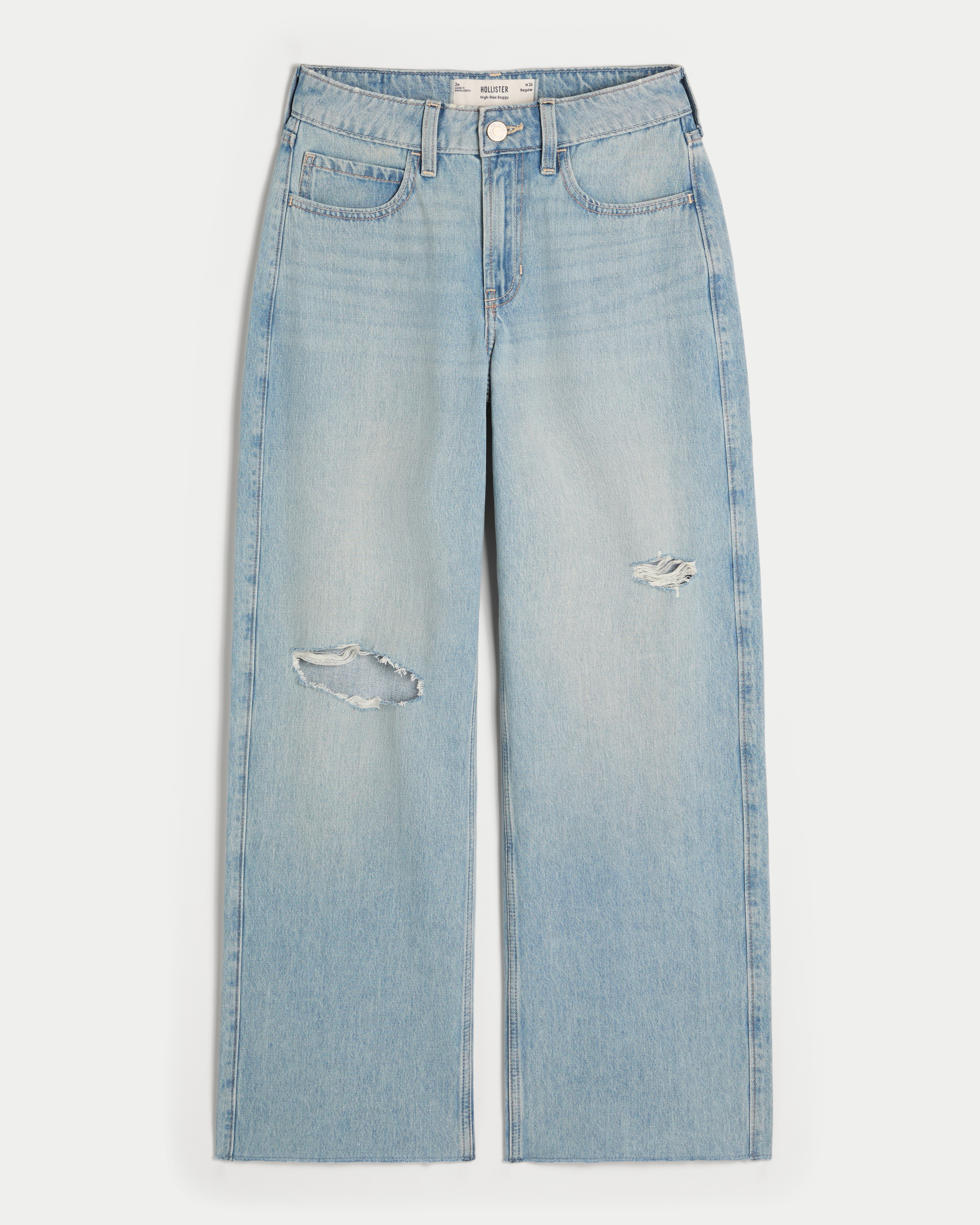 High-Rise Ripped Baggy Jeans