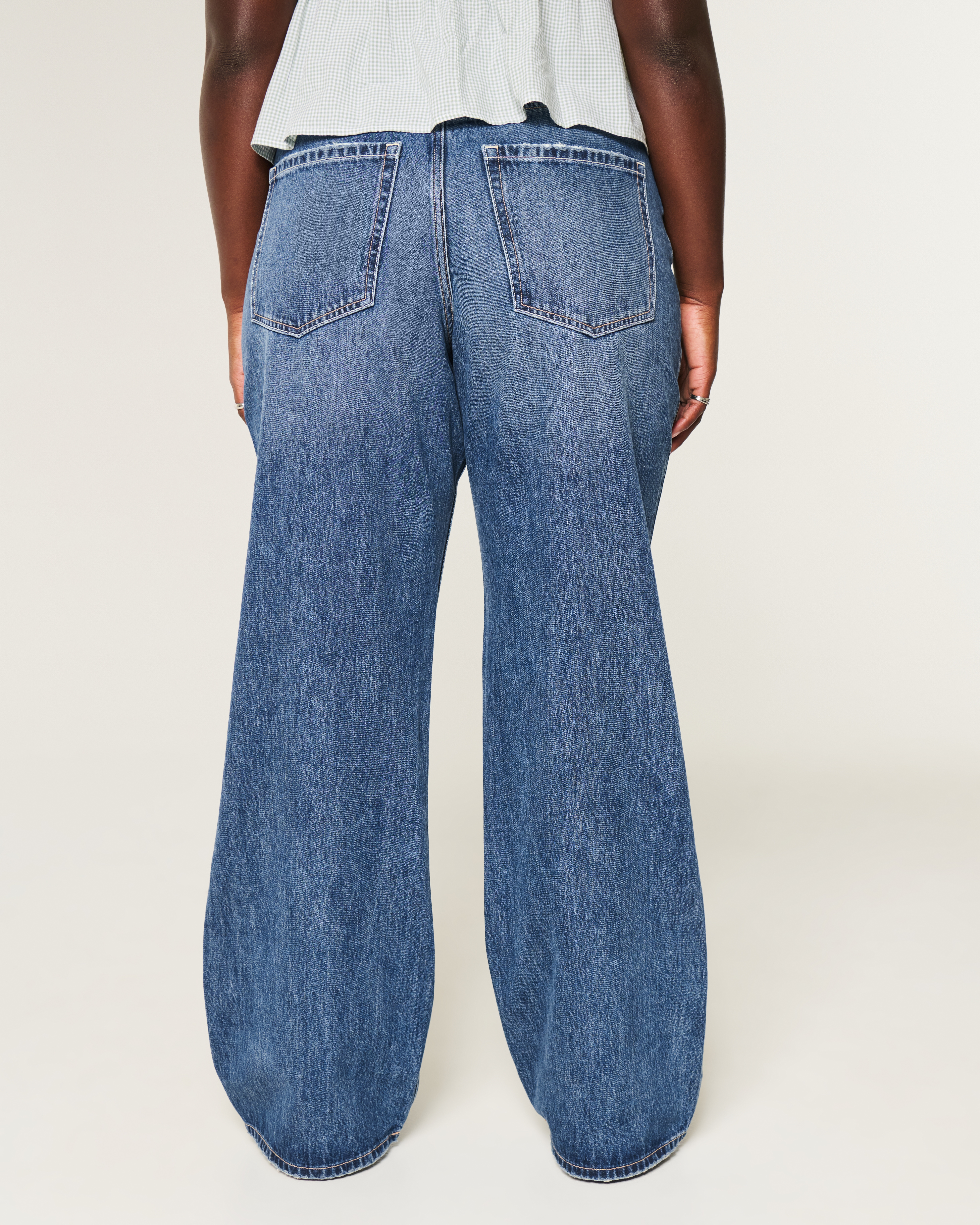 Curvy High-Rise Medium Wash Baggy Jeans