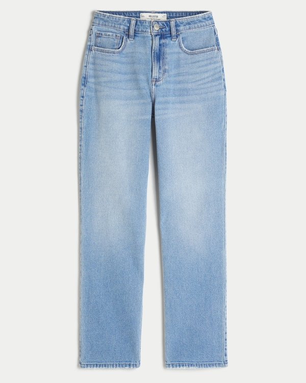 Jeans de tiro alto para mujer Hollister Co