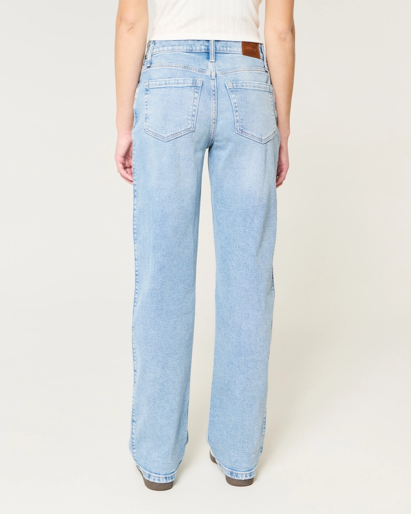 High-Rise Ripped Medium Wash Dad Jeans