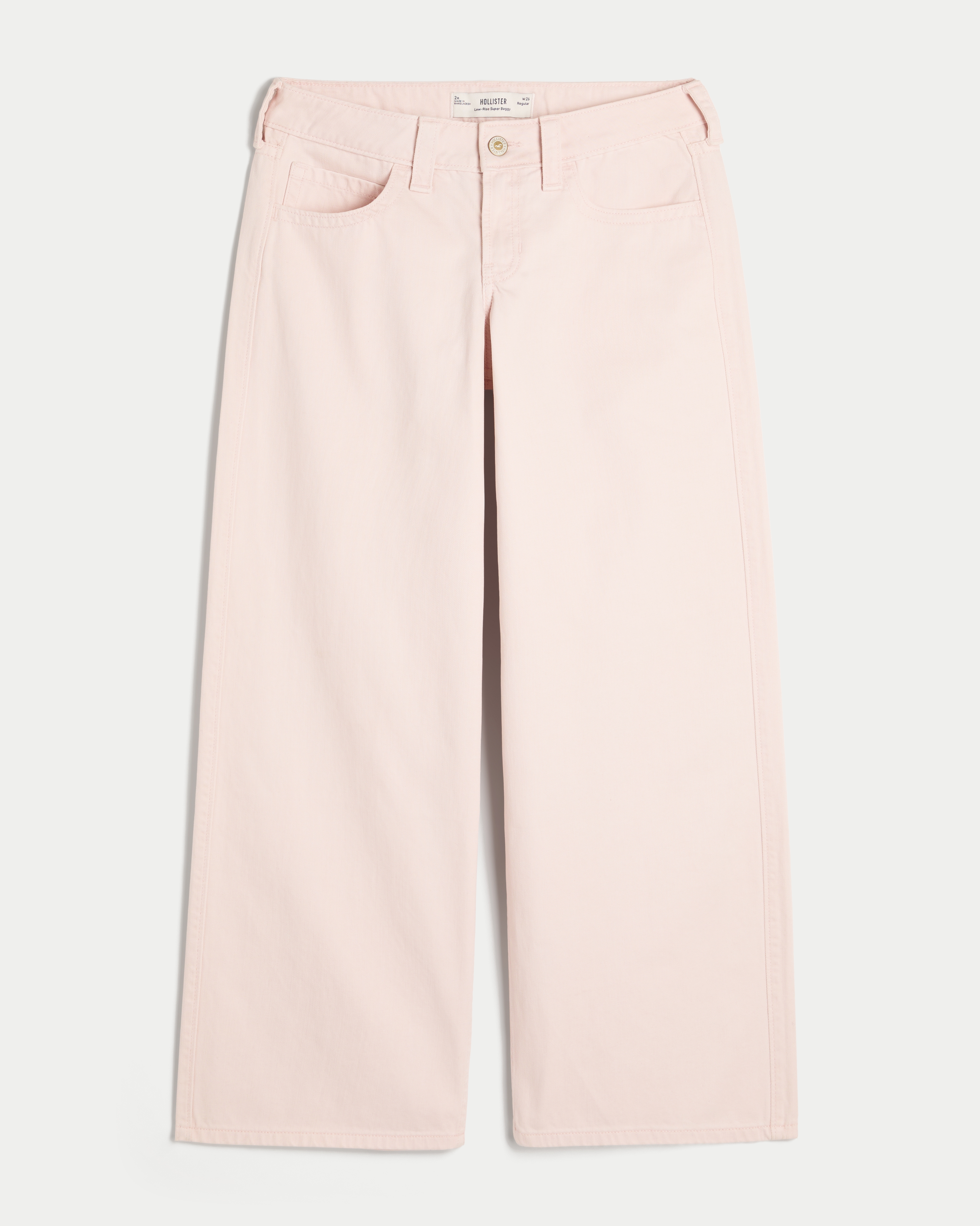 Low-Rise Pink Super Baggy Jeans