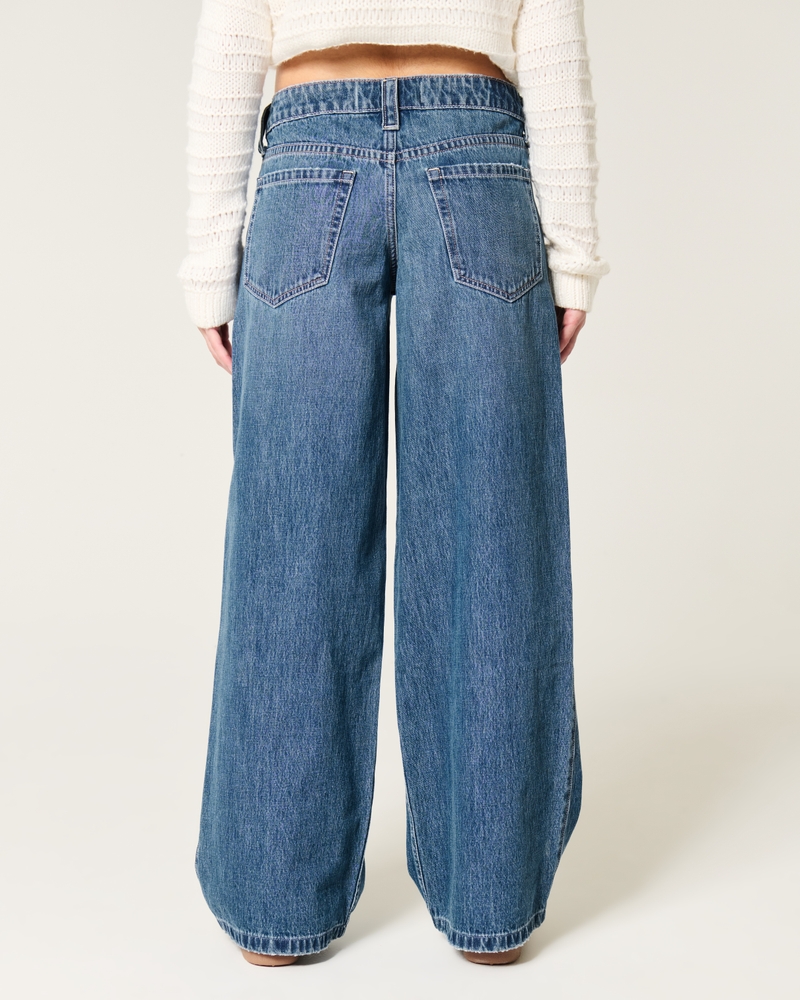 Low-Rise Dark Wash Super Baggy Jeans