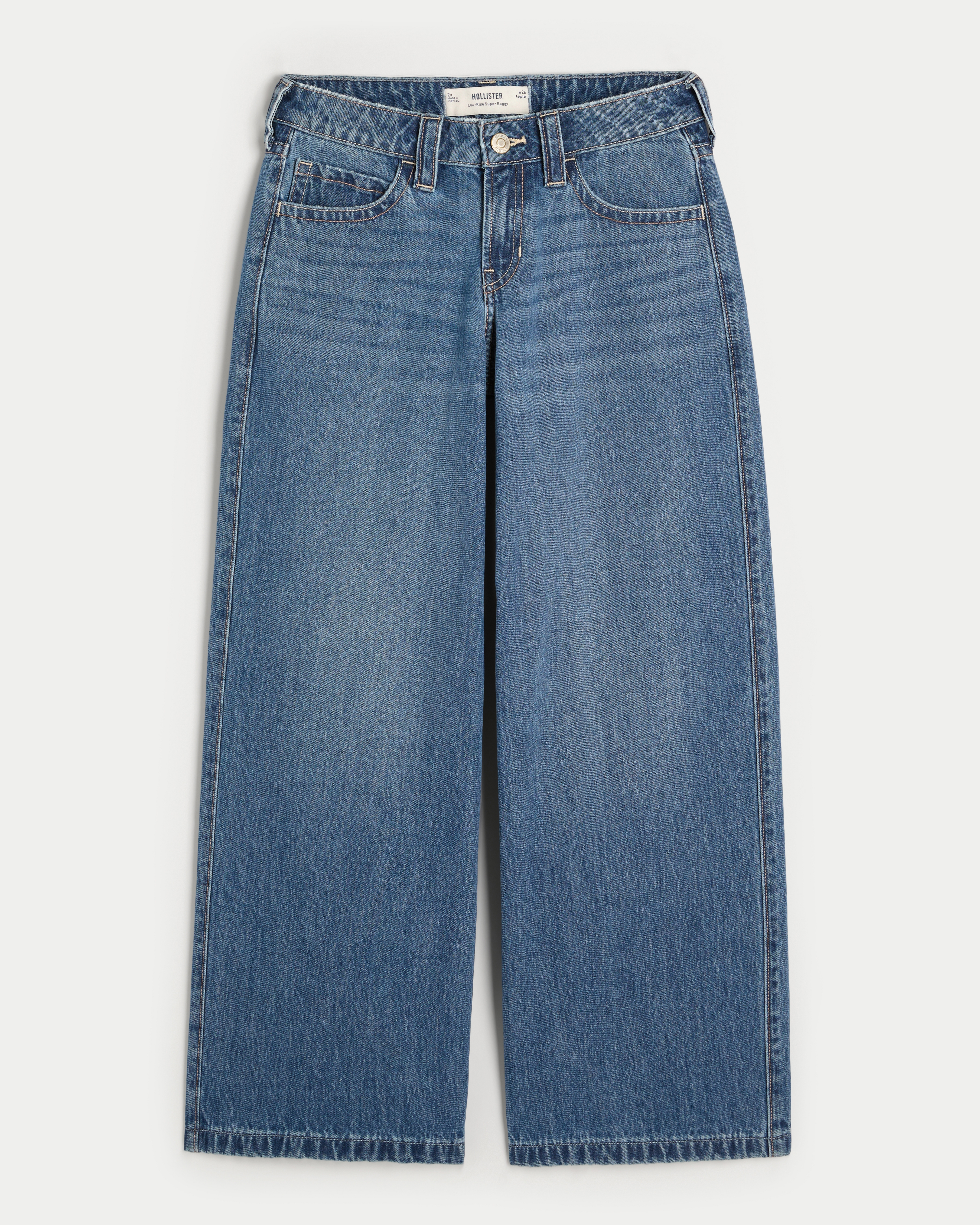 Low-Rise Dark Wash Super Baggy Jeans
