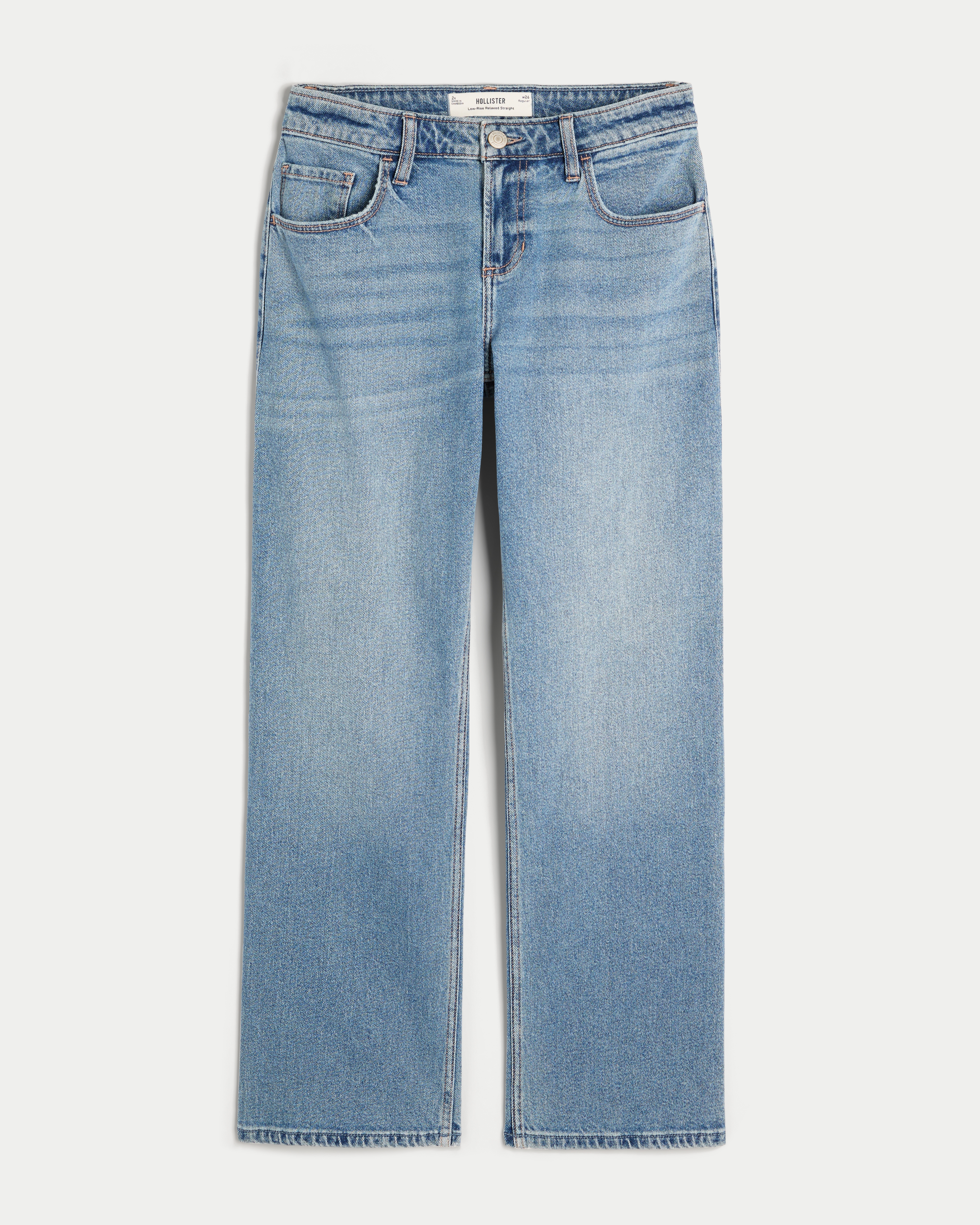 Low-Rise Relaxed Straight Jeans