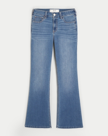 Women's Mid-Rise Medium Wash Bootcut Jeans | Women's Bottoms | HollisterCo.com