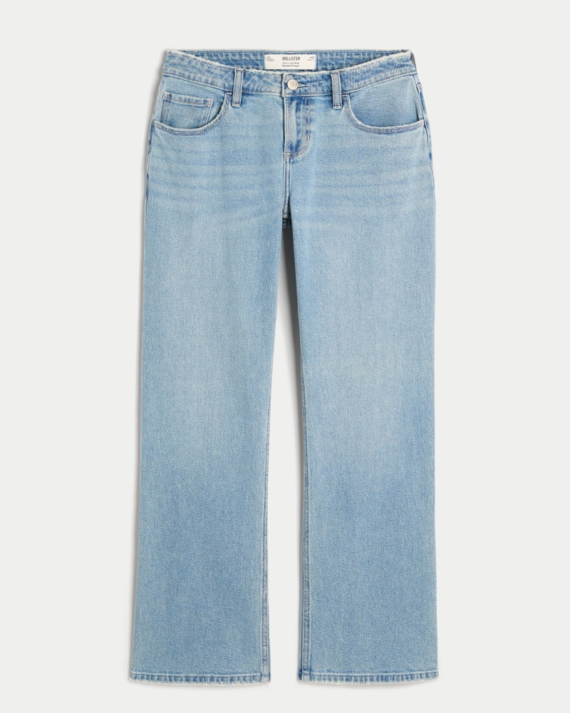 Curvy Low-Rise Light Wash Relaxed Straight Jeans